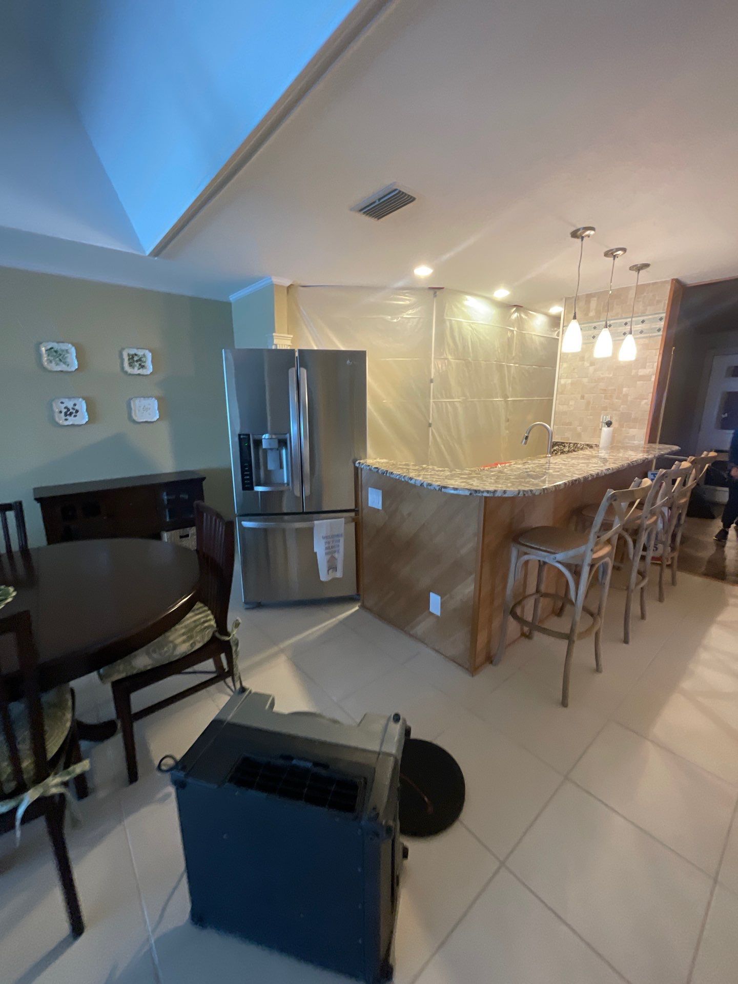 Mold remediation and rebuild of kitchen and living areas by Bay Coast Restoration 