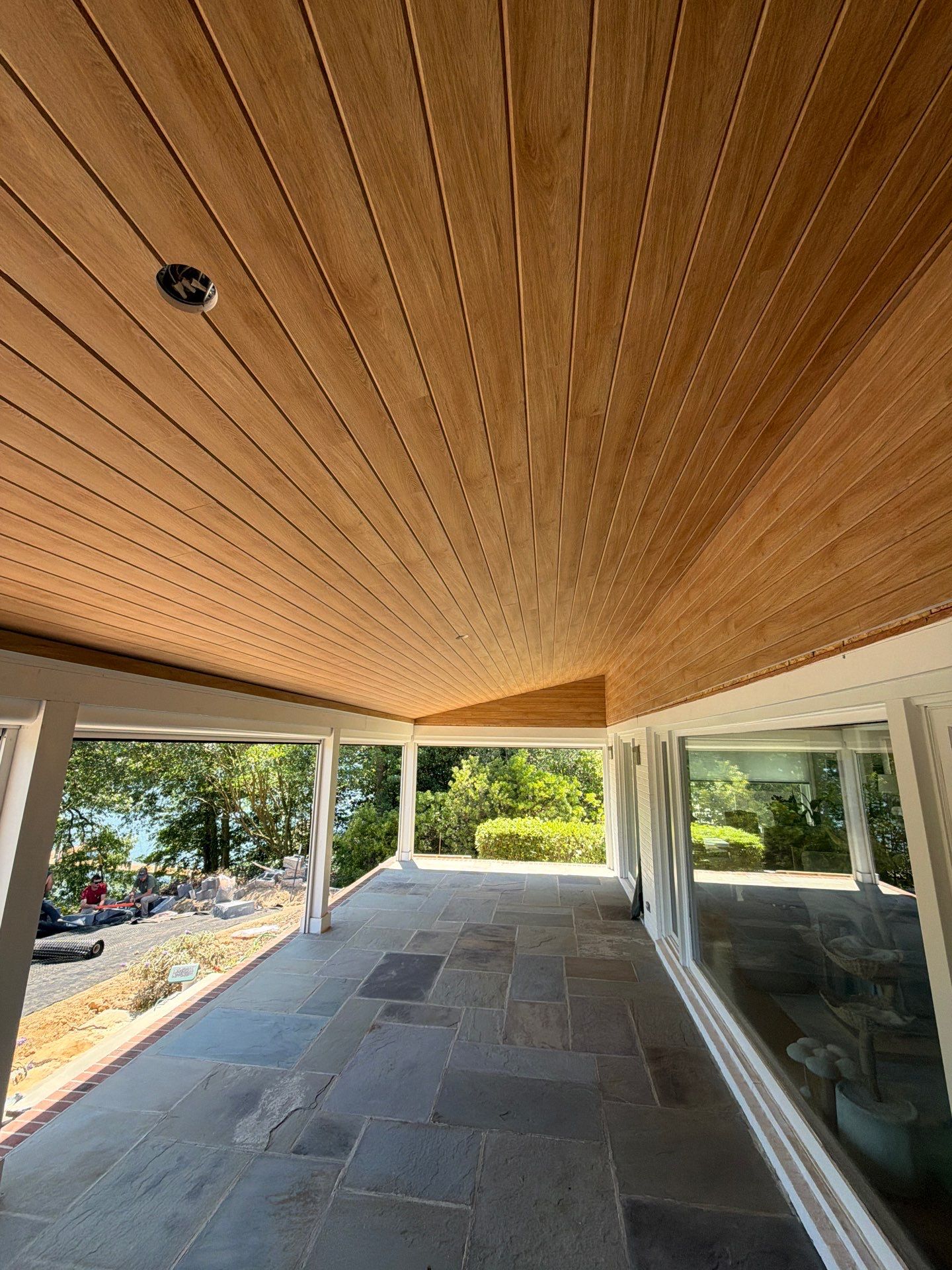 Custom Tongue and Groove Porch Ceiling in Irvington by Cade Construction