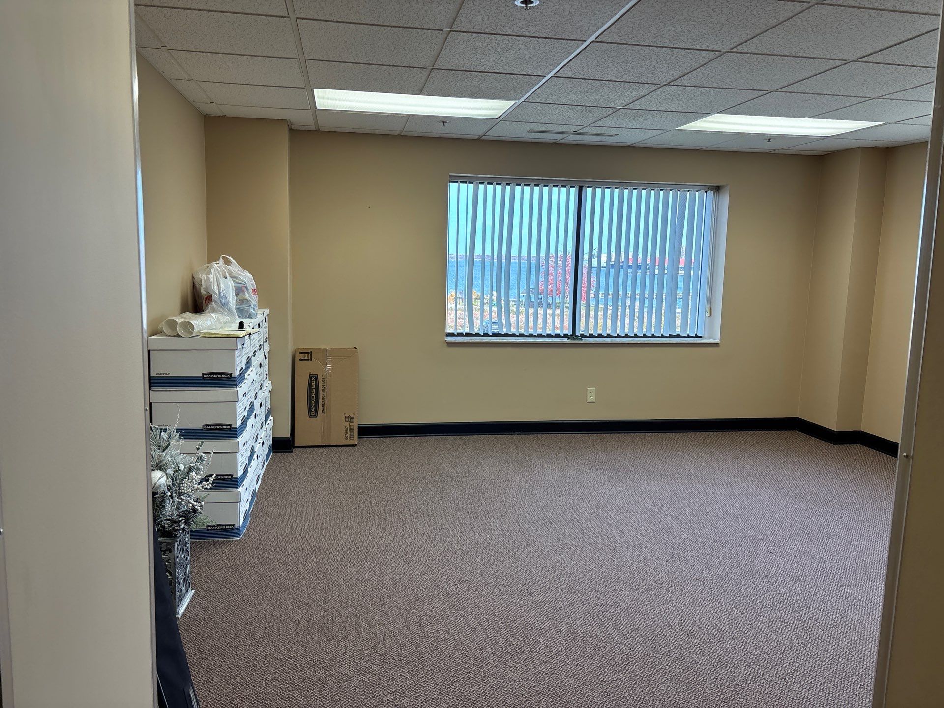 Interior Office Painting & Wall Repair in Downtown Muskegon by Gordon Painting