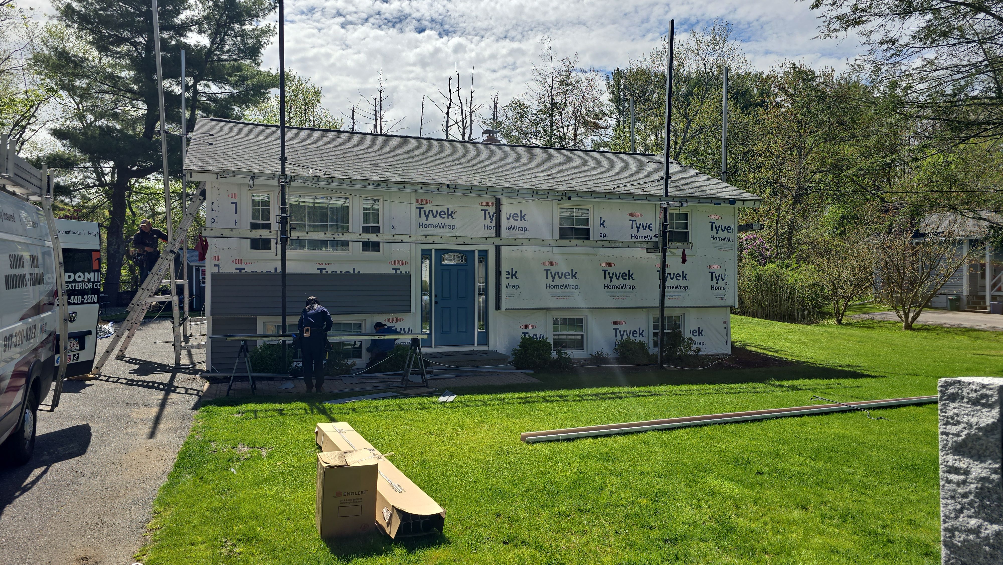 Siding and door replacement in Holliston, MA by UBrothers Construction