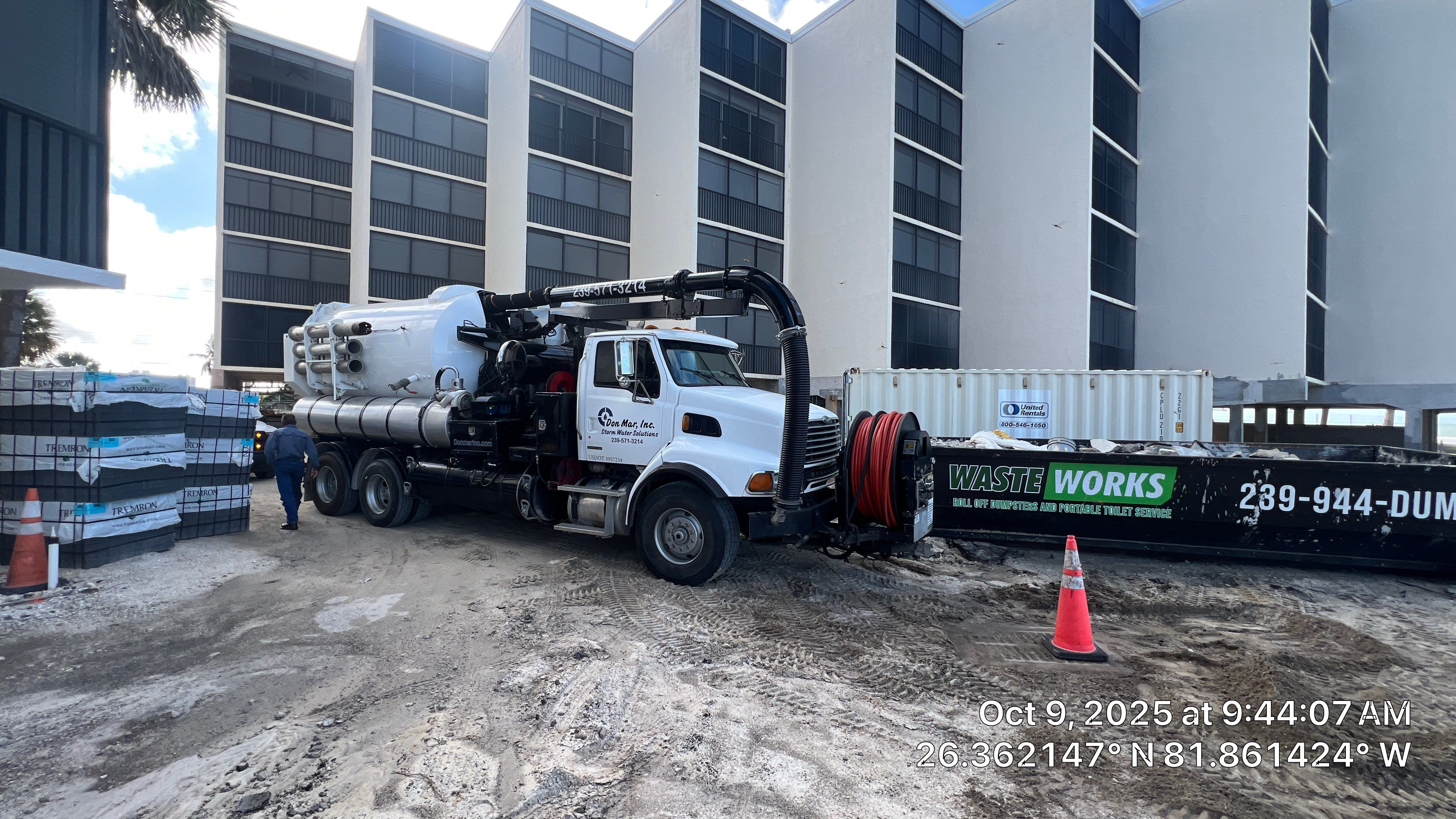 Little Hickory Island Condo Catch Basin Cleanout by Don Mar, Inc. Storm Water Solutions