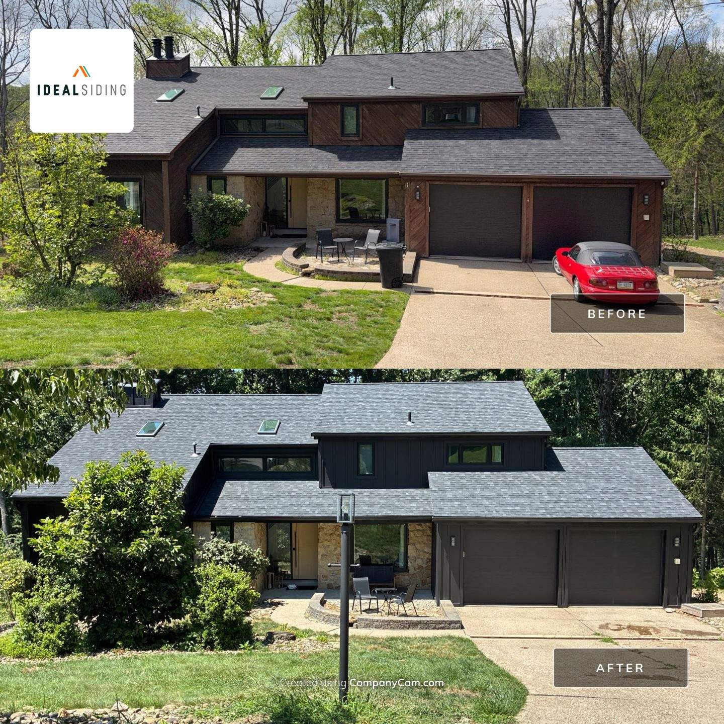 James Hardie Board and Batten Midnight Black Renovation in Wexford by Ideal Siding Pittsburgh
