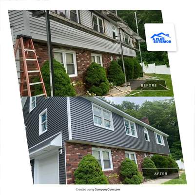 Siding Installation using Certainteed Monogram Smokey Gray