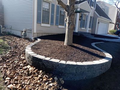 Front Yard Landscape and Retaining Wall