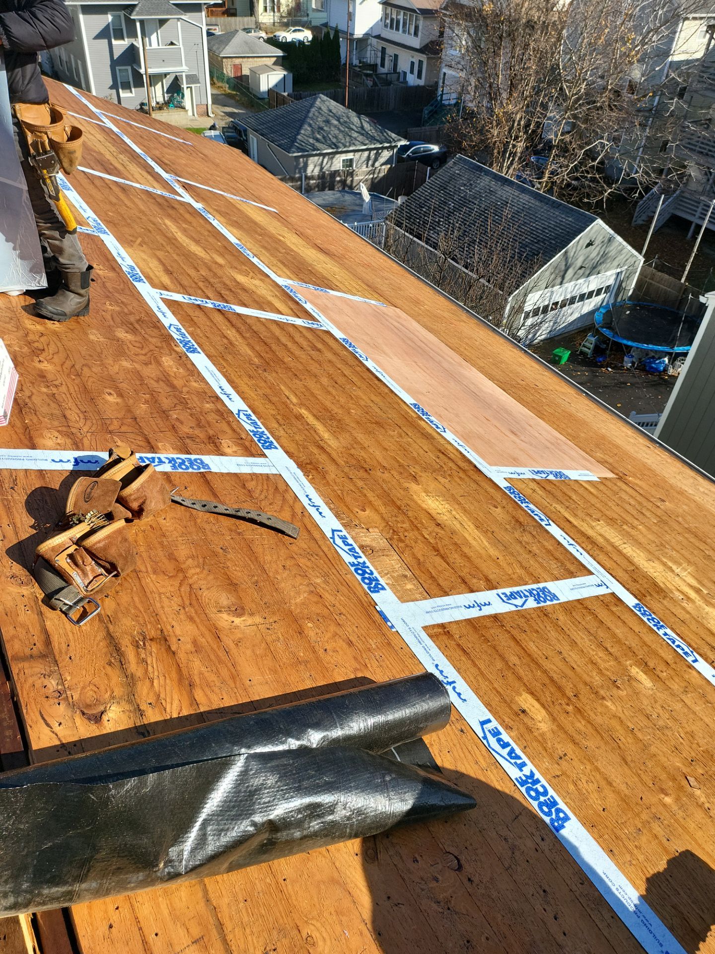 Residential Roofing Installation using Owens Corning TruDefinition Slatestone Gray by A Plus Exterior