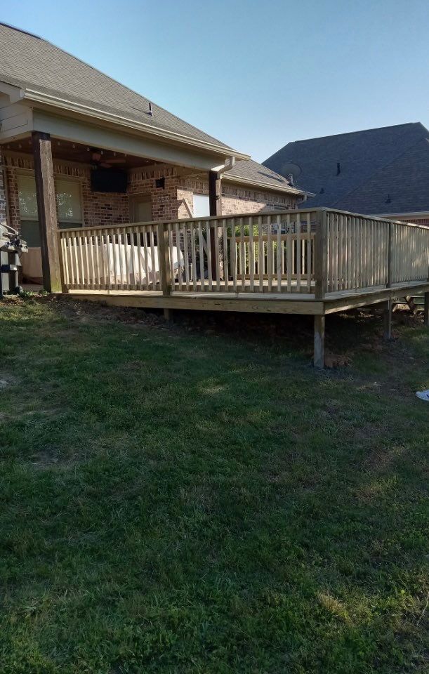 Treated Pine Deck by Roberson Construction LLC