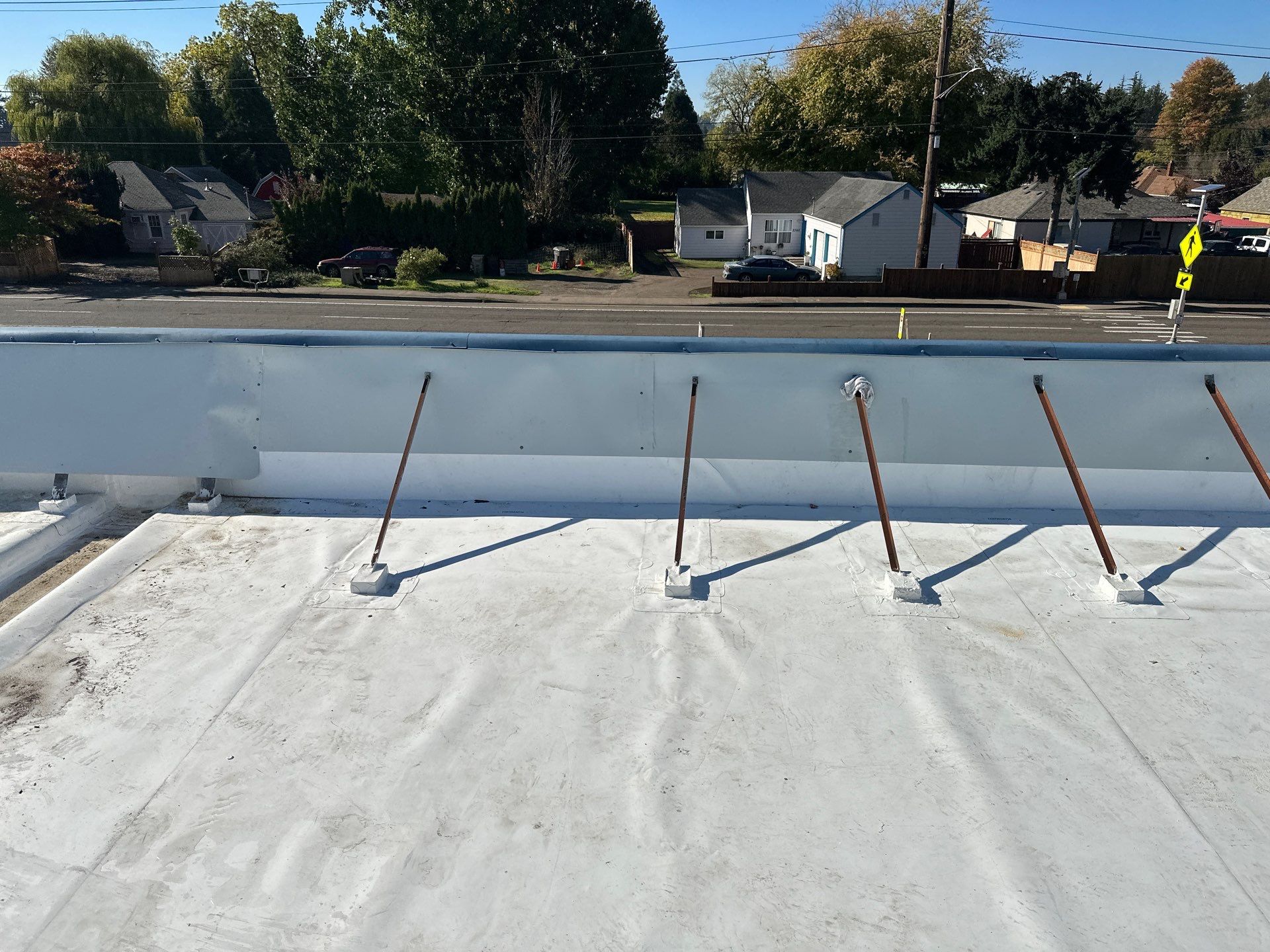Commercial Roofing Installation using GAF 60Mil TPO  by Orezona Building & Roofing Company, Inc.