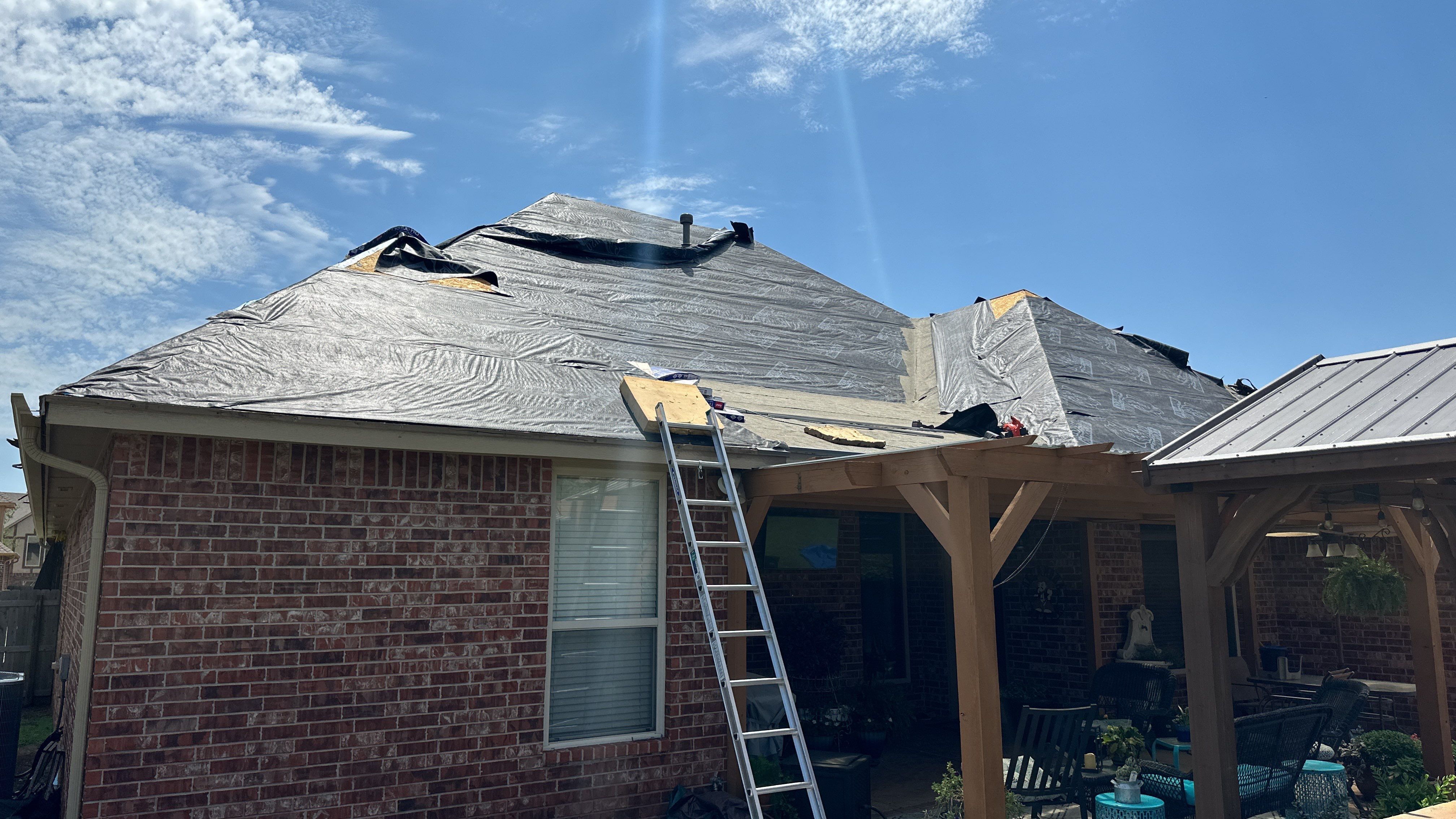 Reroof using GAF HDZ - Weathered Wood by Castillo Roofing