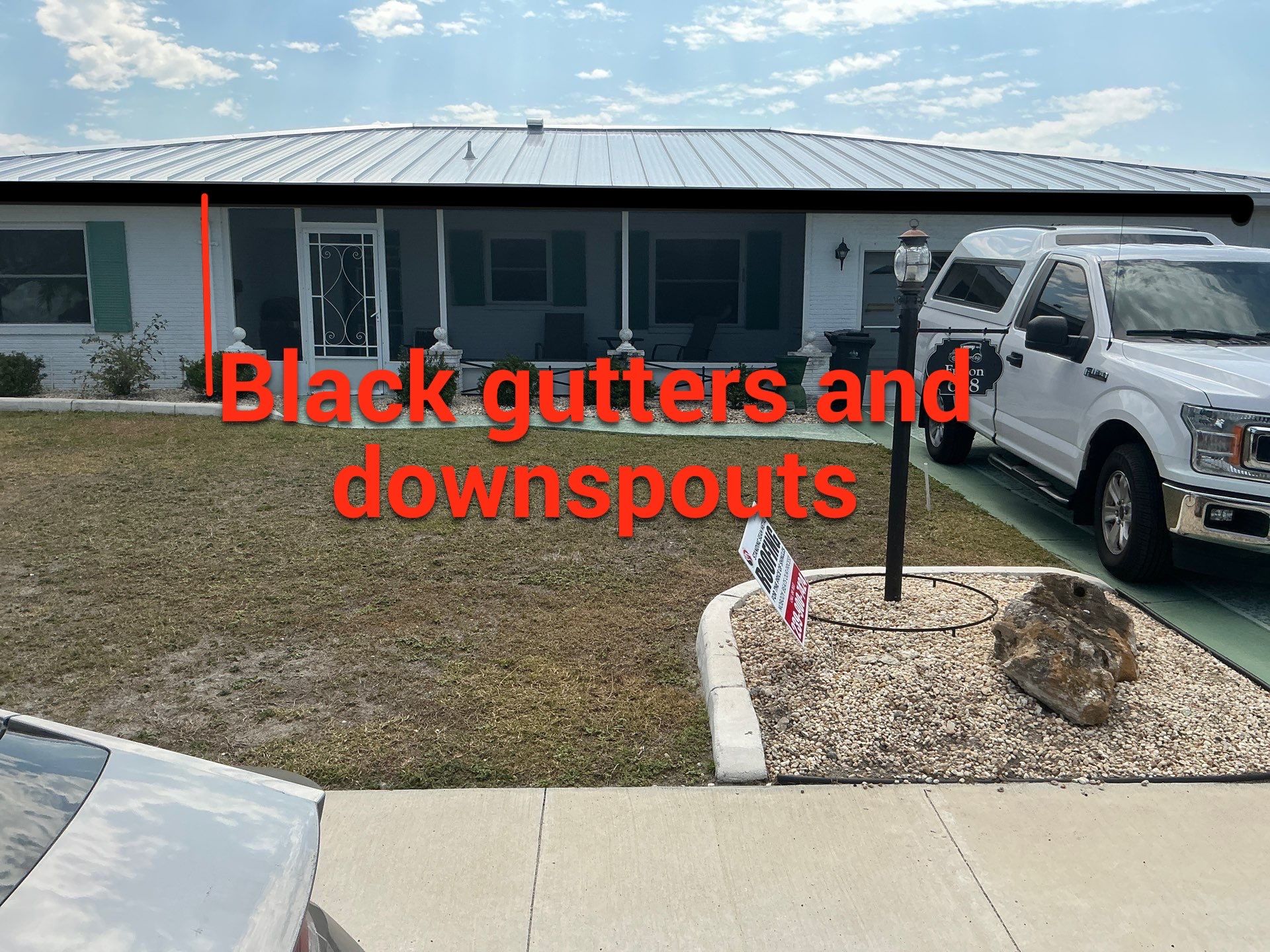 Black Aluminum Gutters Installation in Sun City Center FL by Gutter Professors