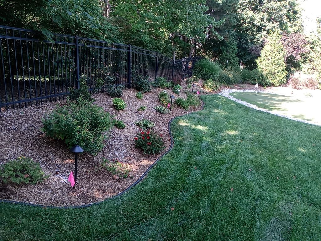 Back Yard Southern Golf Course Oasis by LAND ESCAPES LLC