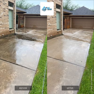 Residential Concrete Surface Cleaning and Fence Restoration in Missouri City
