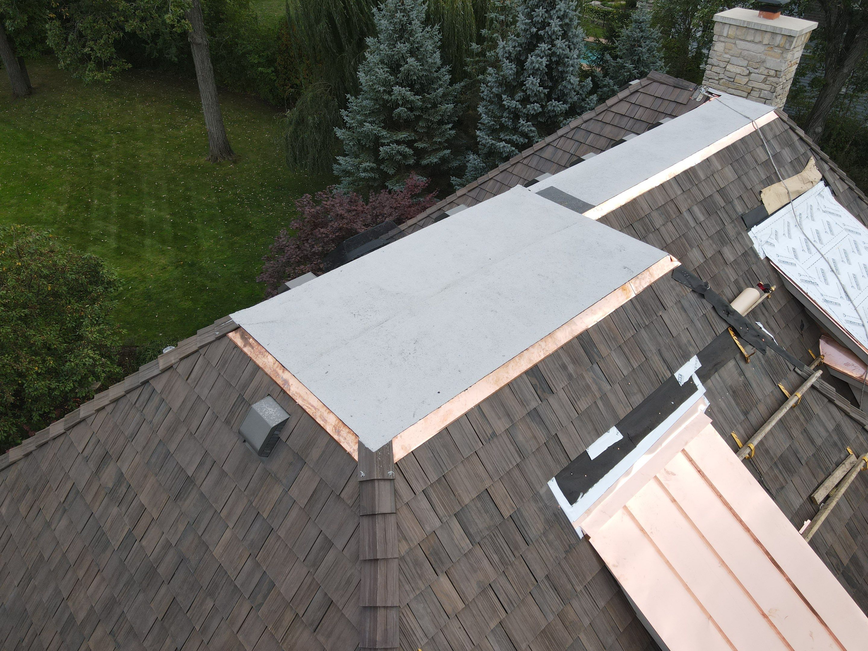 Project in Libertyville by CRC Cedar Roofing Company
