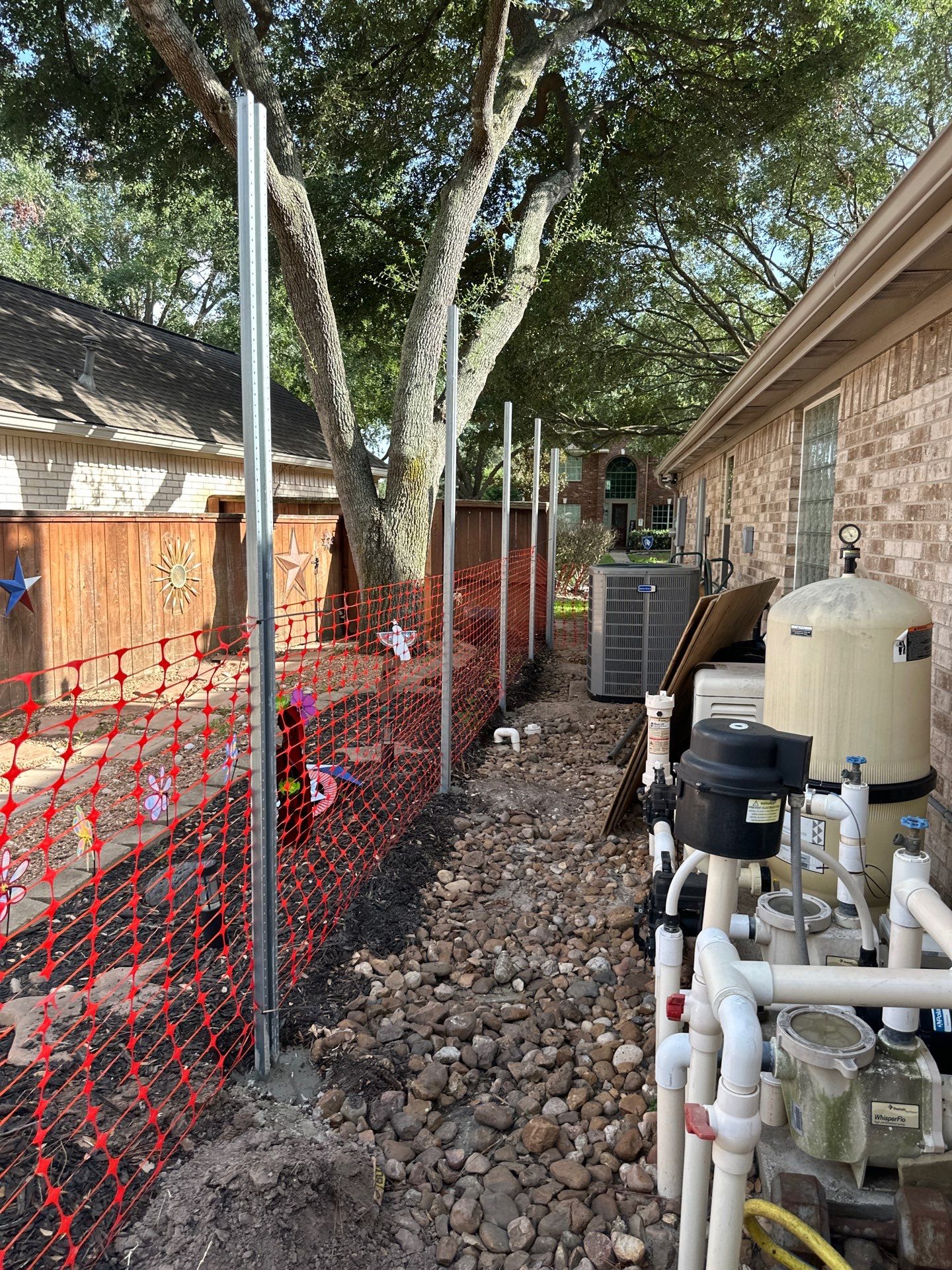 Wood fence project in Cypress by Tim's Fences