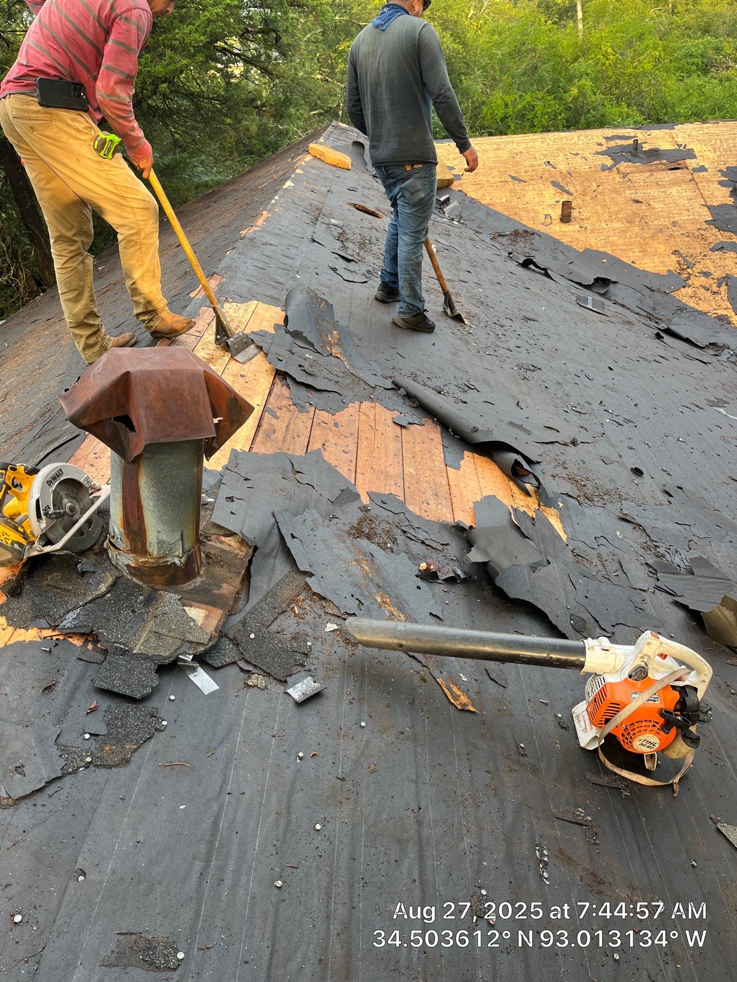 GAF Timberline HDZ Roof Replacement on Brick Home in Hot Springs by Temple Roofing and Exteriors