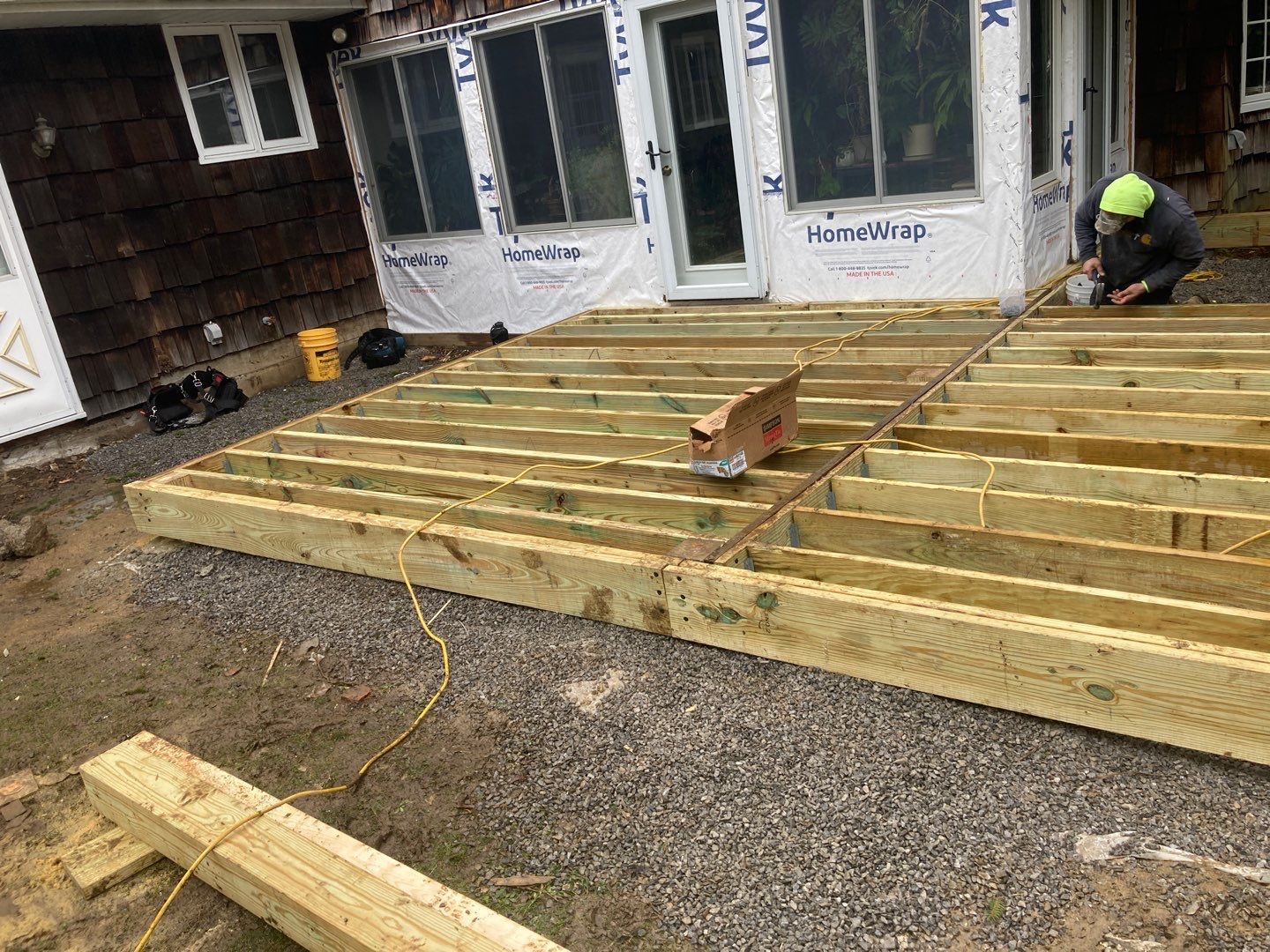 Deck and Stamped Concrete by Ivy Lea Construction