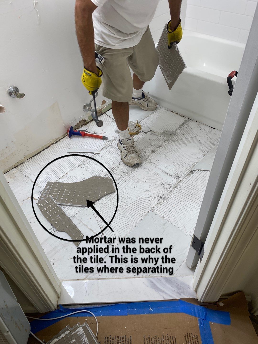 Bathroom Remodel using Two new bathroom design and new floors by Alpha Design Services