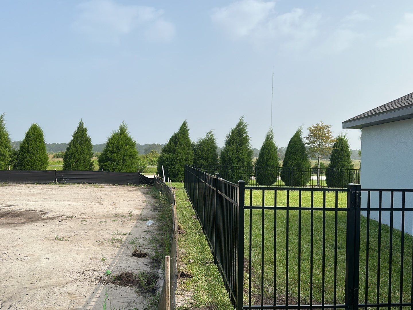 Aluminum Fence Installation using Black 3 Rail Aluminum Fence by Asap fence and gates, LLC