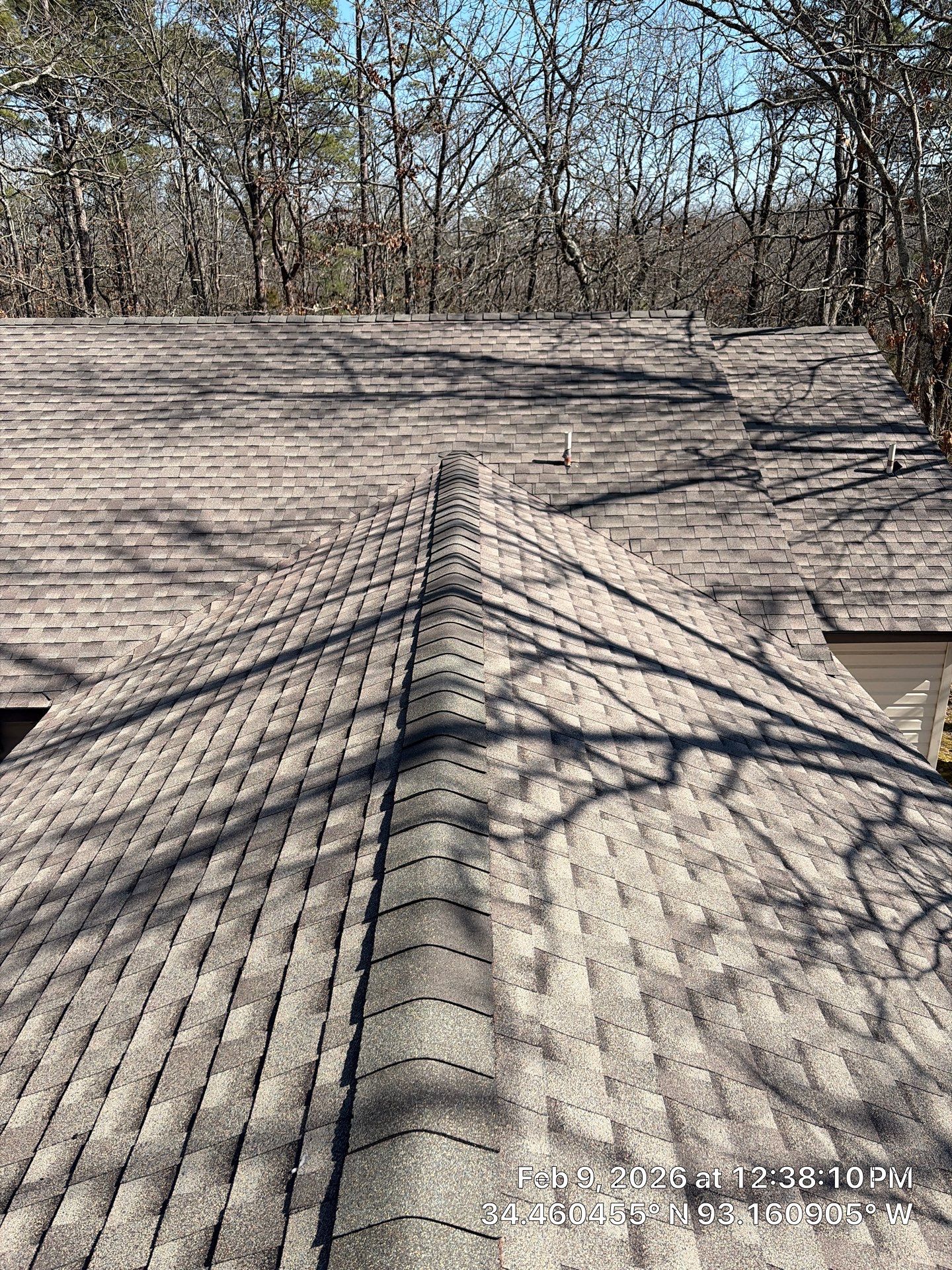 GAF Timberline HDZ Architectural Shingle Roof Replacement in Hot Springs by Temple Roofing and Exteriors