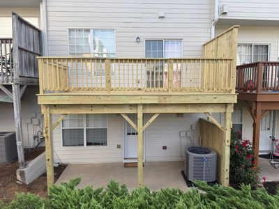 Elevated Pressure-Treated Wood Deck Replacement in Atlanta