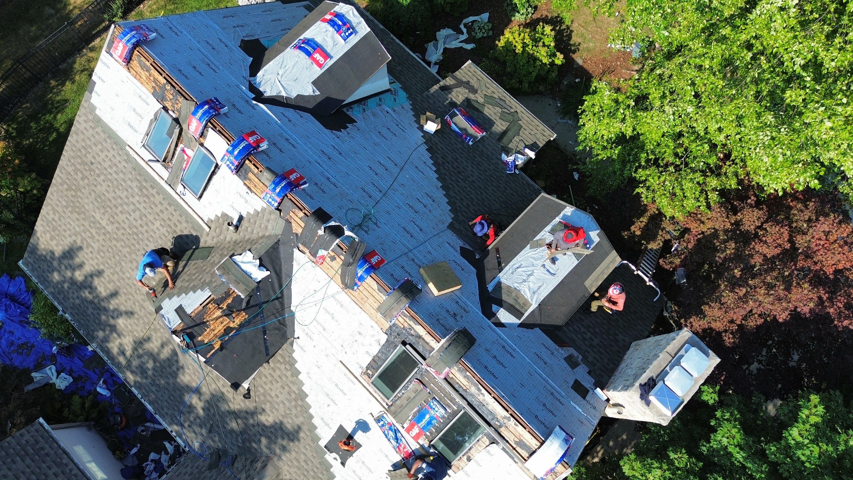 Residential Roofing Installation using Timberline HDZ Shingles - Weathered Wood by RoofX 