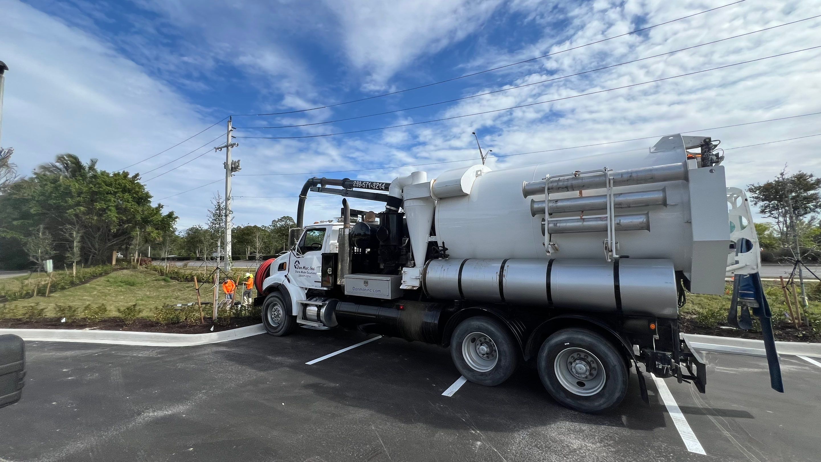New Construction Commercial Parcel Stormwater System Cleaning by Don Mar, Inc. Storm Water Solutions
