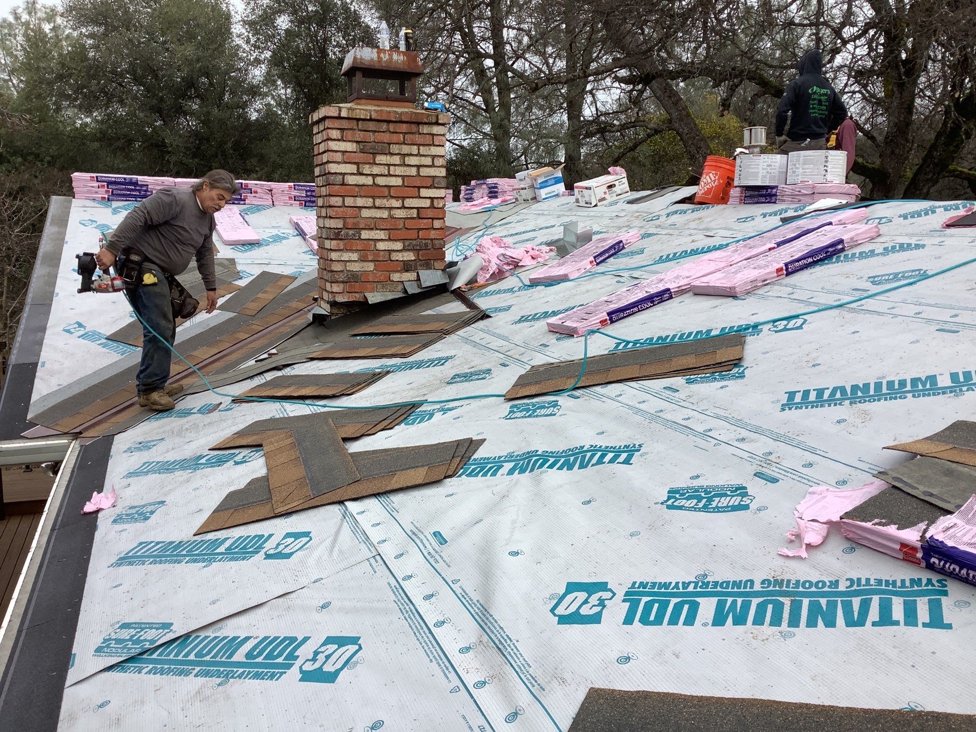 Residential Roofing Installation using Owens Corning Roofing Shingles by Byers Enterprises 