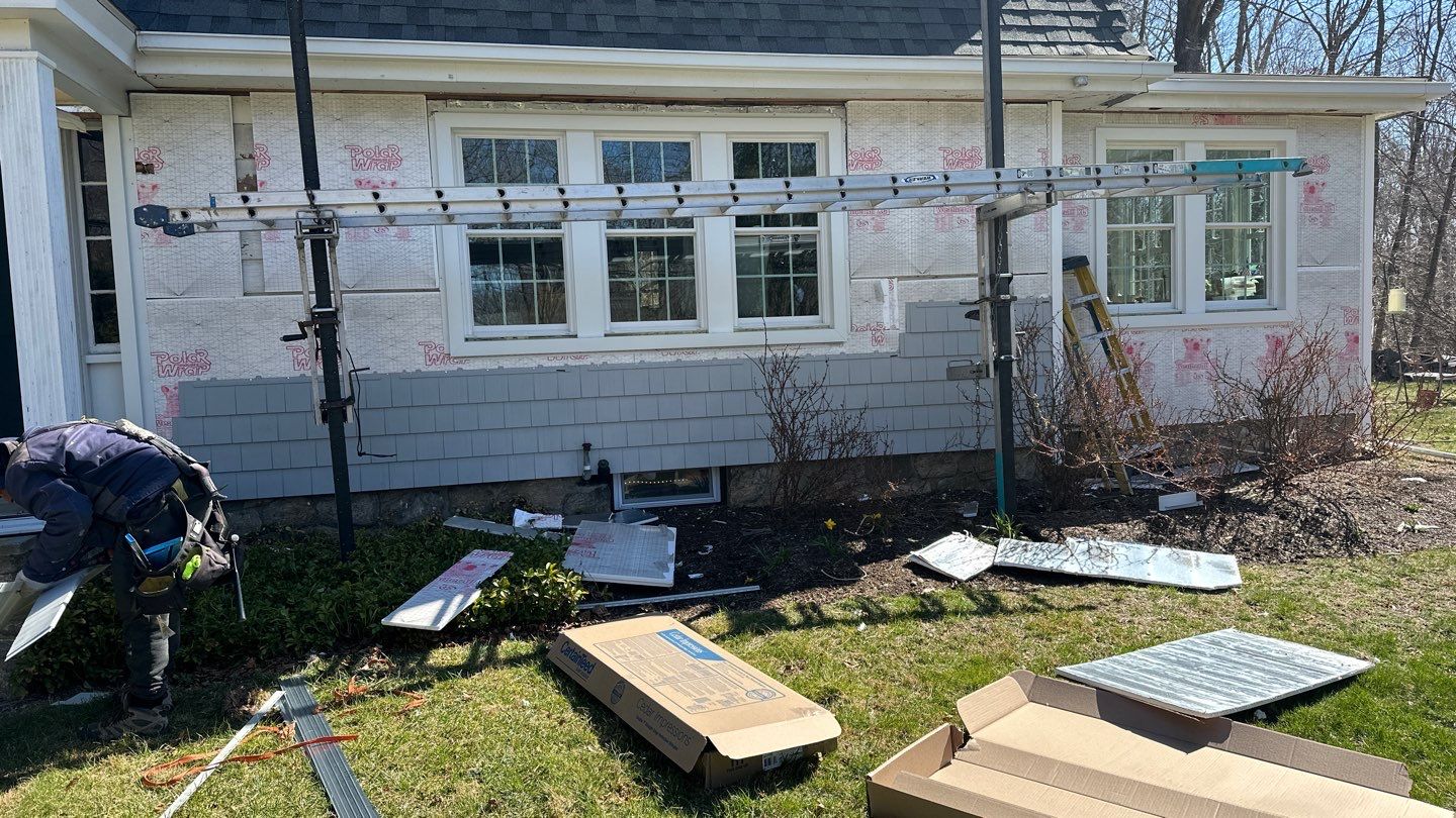 Siding Installation using Certainteed Cedar Impressions Sterling Gray by A Plus Exterior