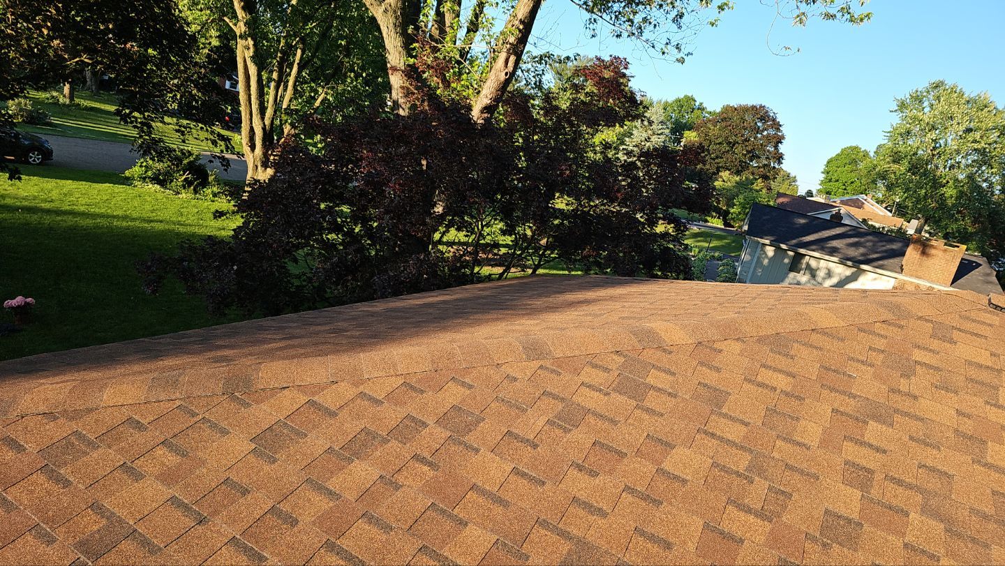 Atlas Pinnacle, Color, Burnt Hickory, Drip Edge, Color, Royal Brown by Eagle Eye Roofing