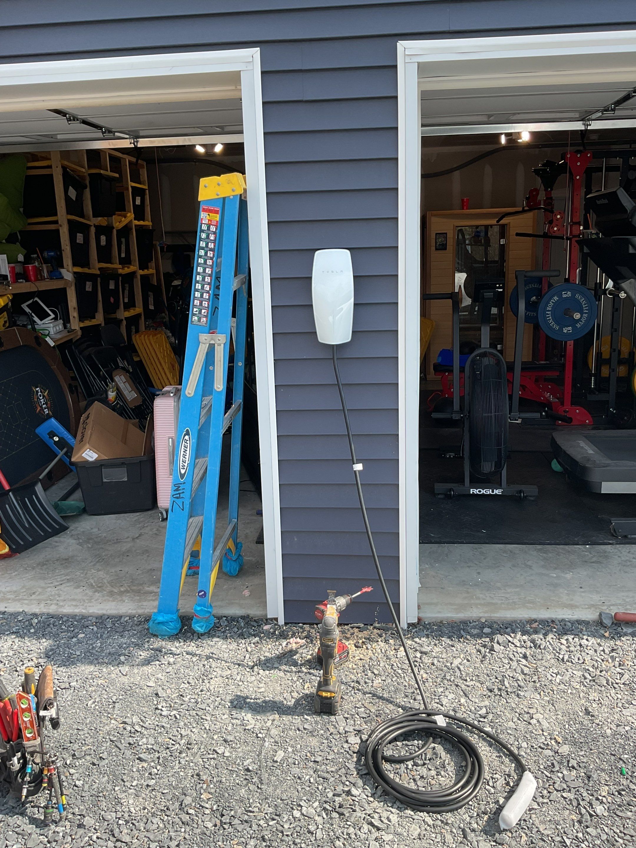 Sleek Tesla Charger Installed for Residential EV Power by ZAM Electric