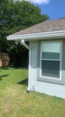 Seamless Gutter Installation using White K-Style Seamless Gutters