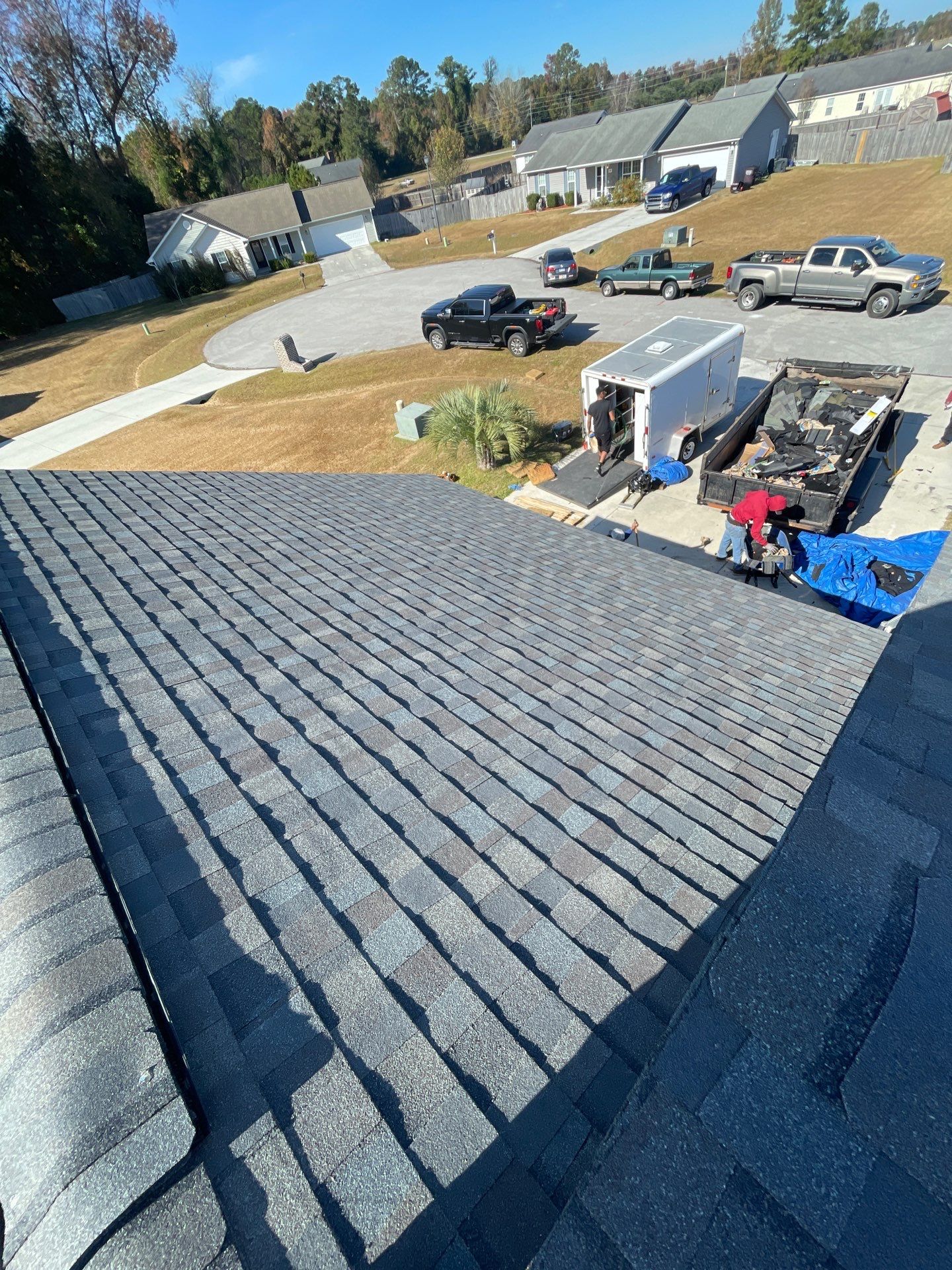 Roof Replacement using CertainTeed Shadow Hip & Ridge Driftwood by RGR Construction and Roofing, LLC