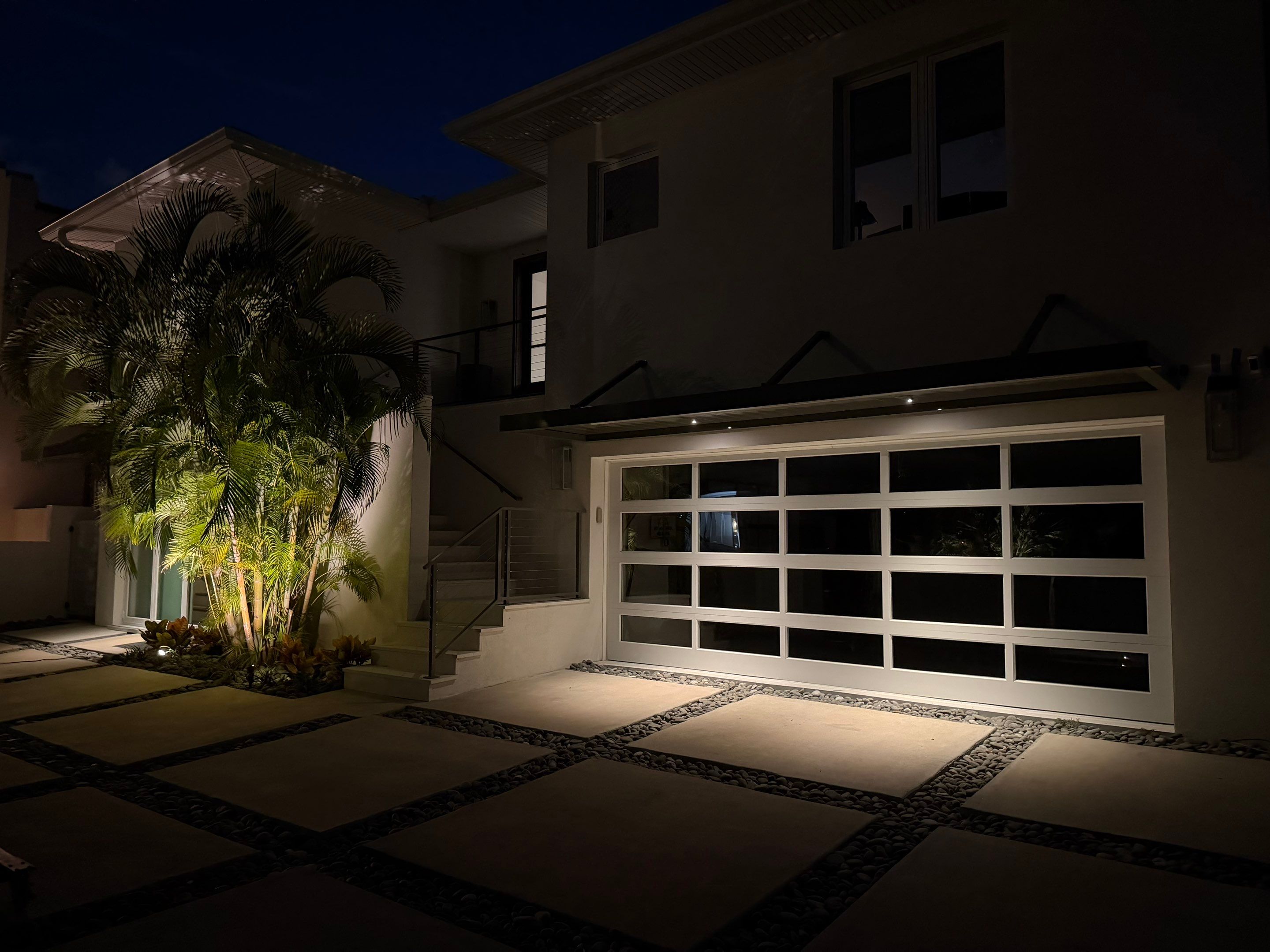 Custom Landscape Lighting and Modern Hardscape Installation in St Petersburg by Elegant Accents