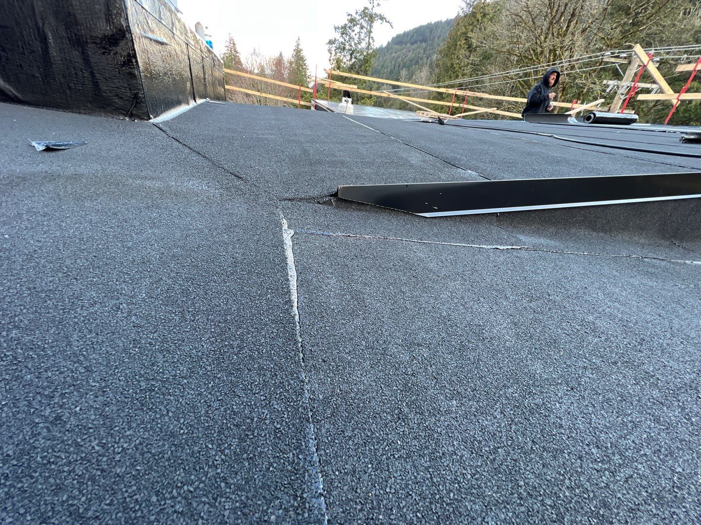 Commercial Roofing Installation using IKO 2ply sbs  by Top Notch Roofing Inc