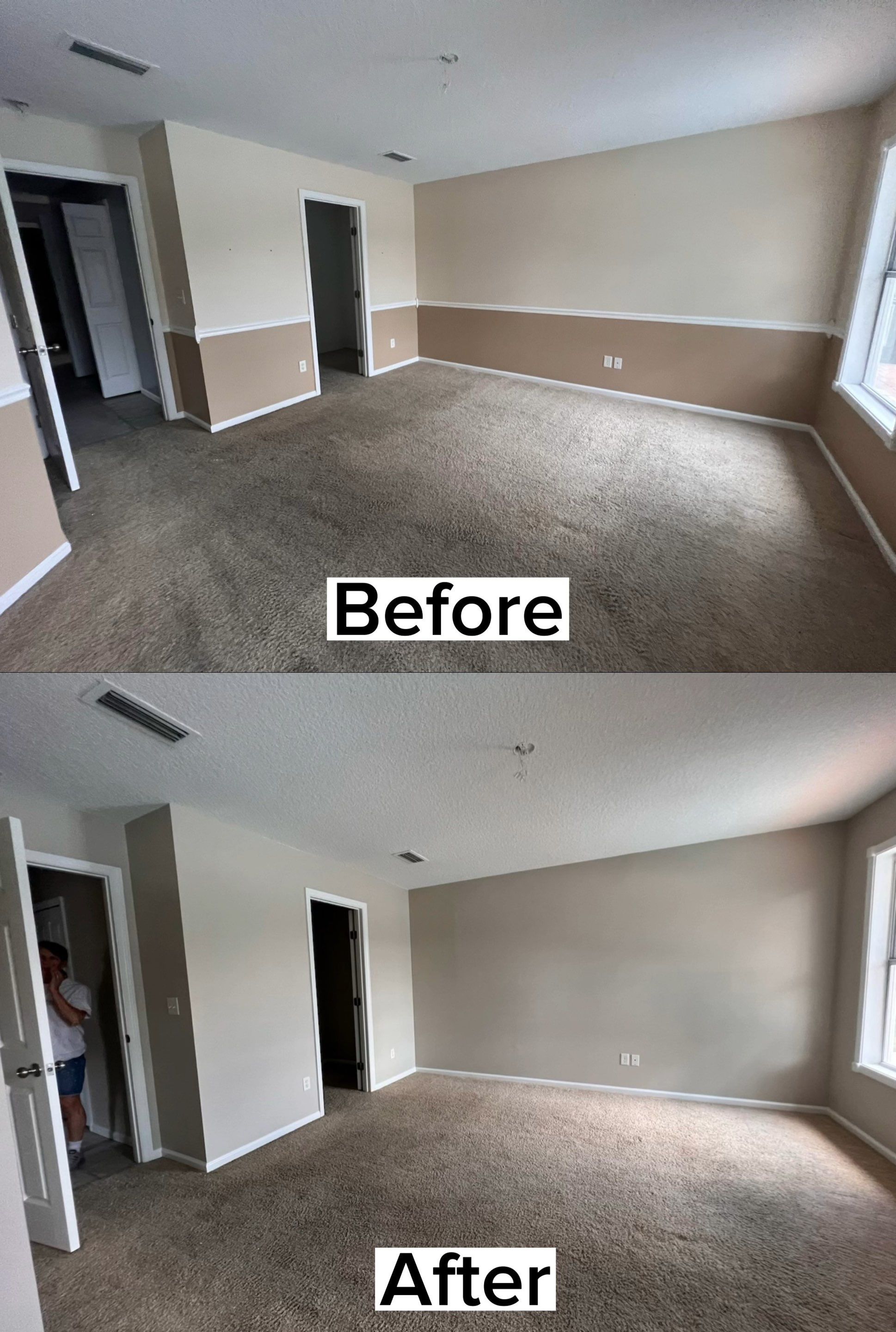 Jacksonville, FL 32258 Interior Drywall Repair and House Painting Project by A New Leaf Painting, LLC