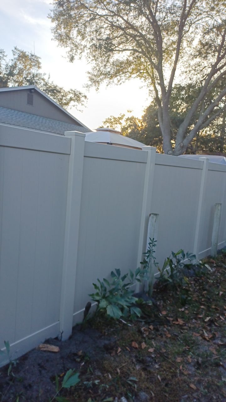 Sarasota, FL 6ft. Tan Vinyl Privacy Fence  by Asap fence and gates, LLC