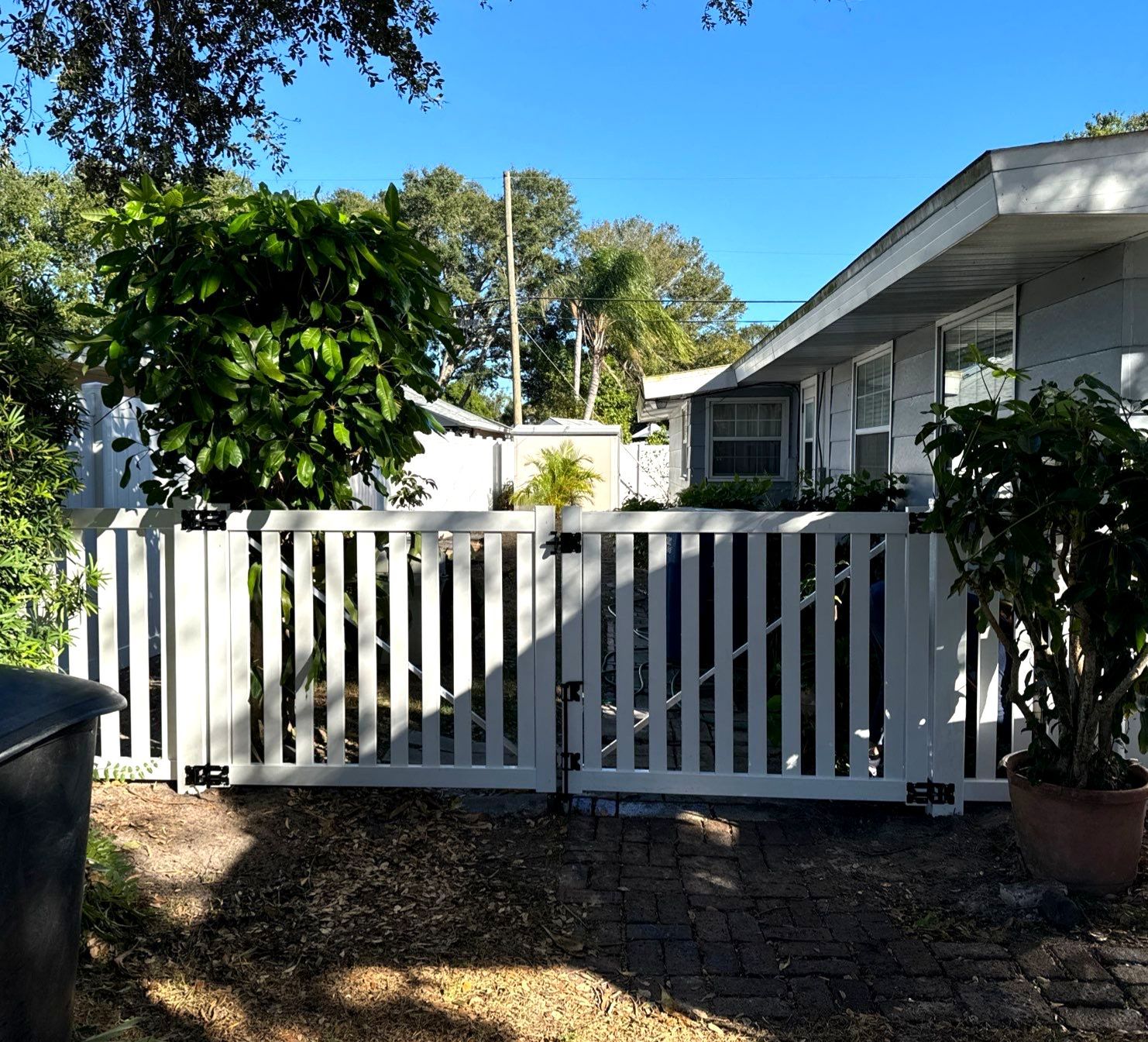 Vinyl Fence Installation using 6Ft White Vinyl Fence with a 4Ft White Picket Fence by Asap fence and gates, LLC