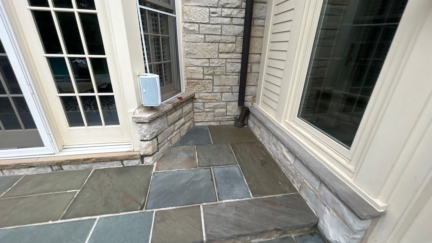 Winnetka, IL bluestone patio cleaning by Northern Power Washing LLC.