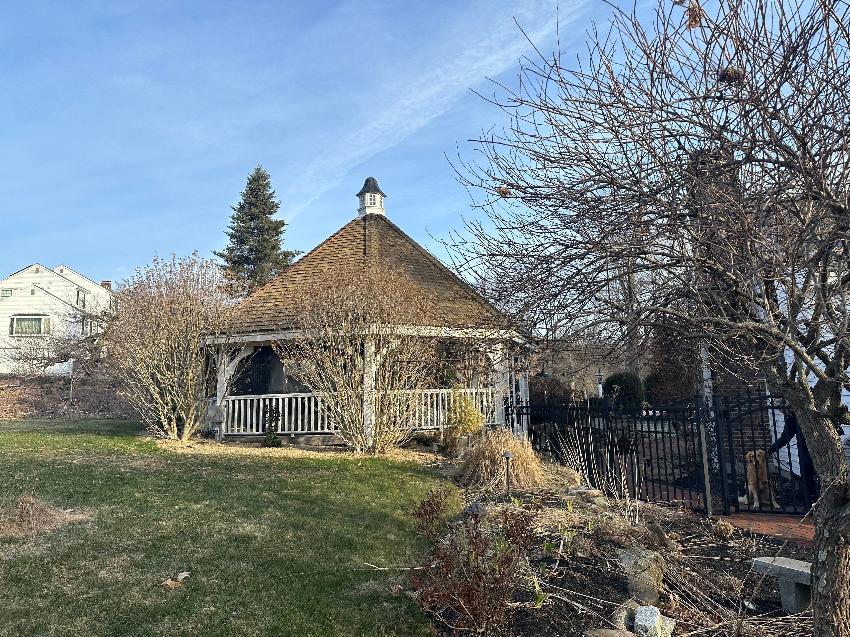 Standing Seam Black Metal Roof- Gazebo by Loyalty Exterior Solutions 