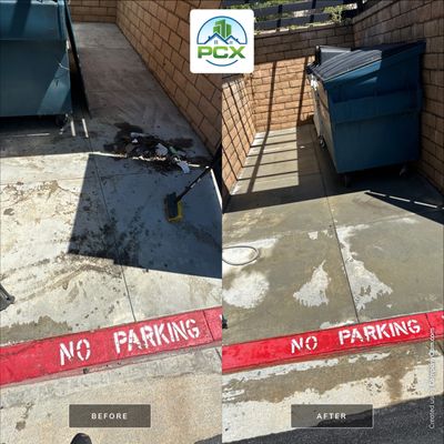 Degreasing a Trash Enclosure to Keep the Flies Away