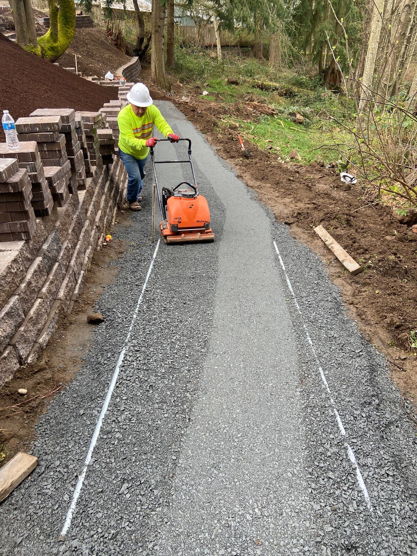 Retaining Wall and Backyard Renovation | Everett  by Jireh Asphalt & Concrete Inc 