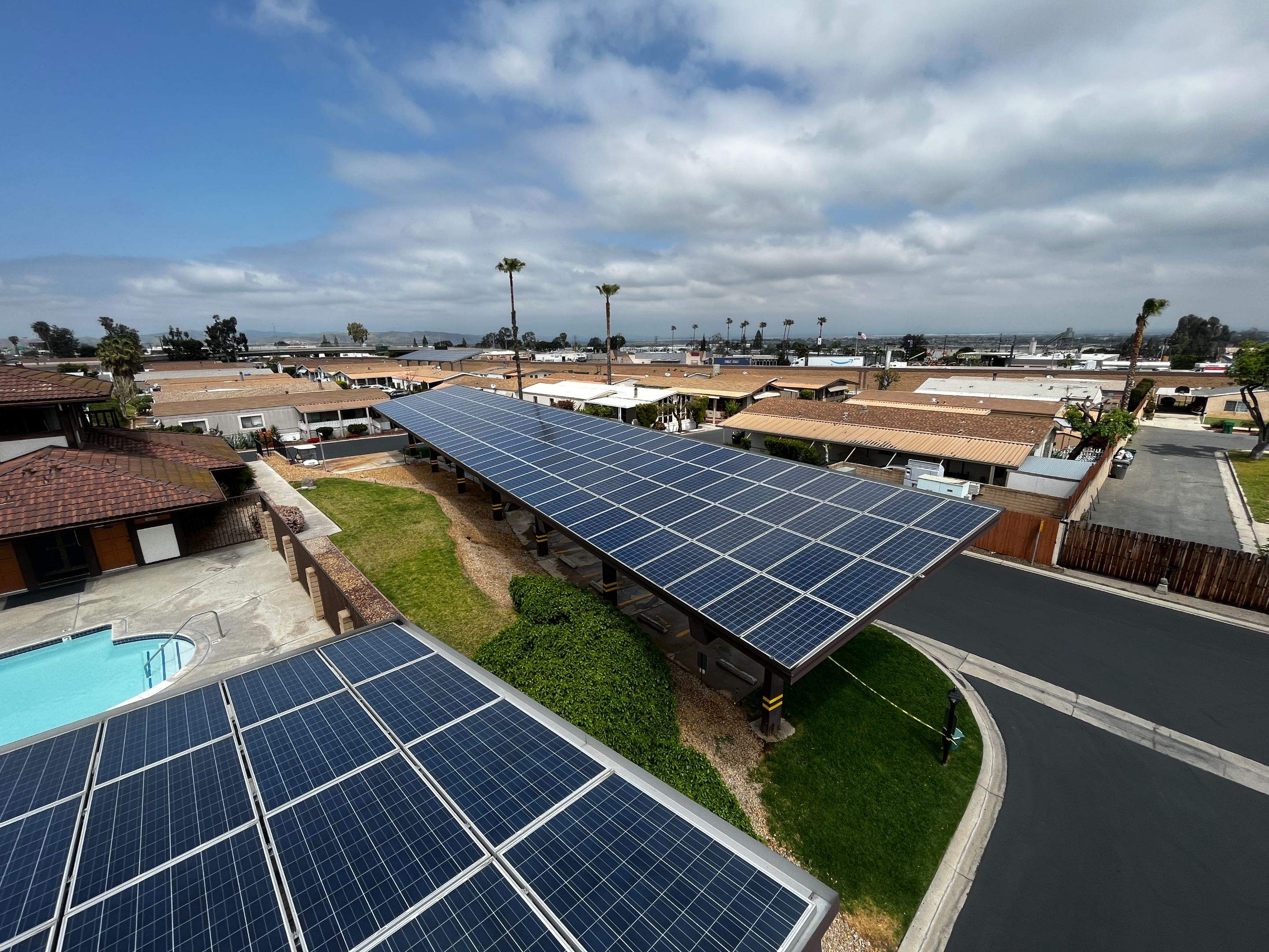 Carport Solar Panel Cleaning in Rowland Heights by Palm Coast Solar Cleaning