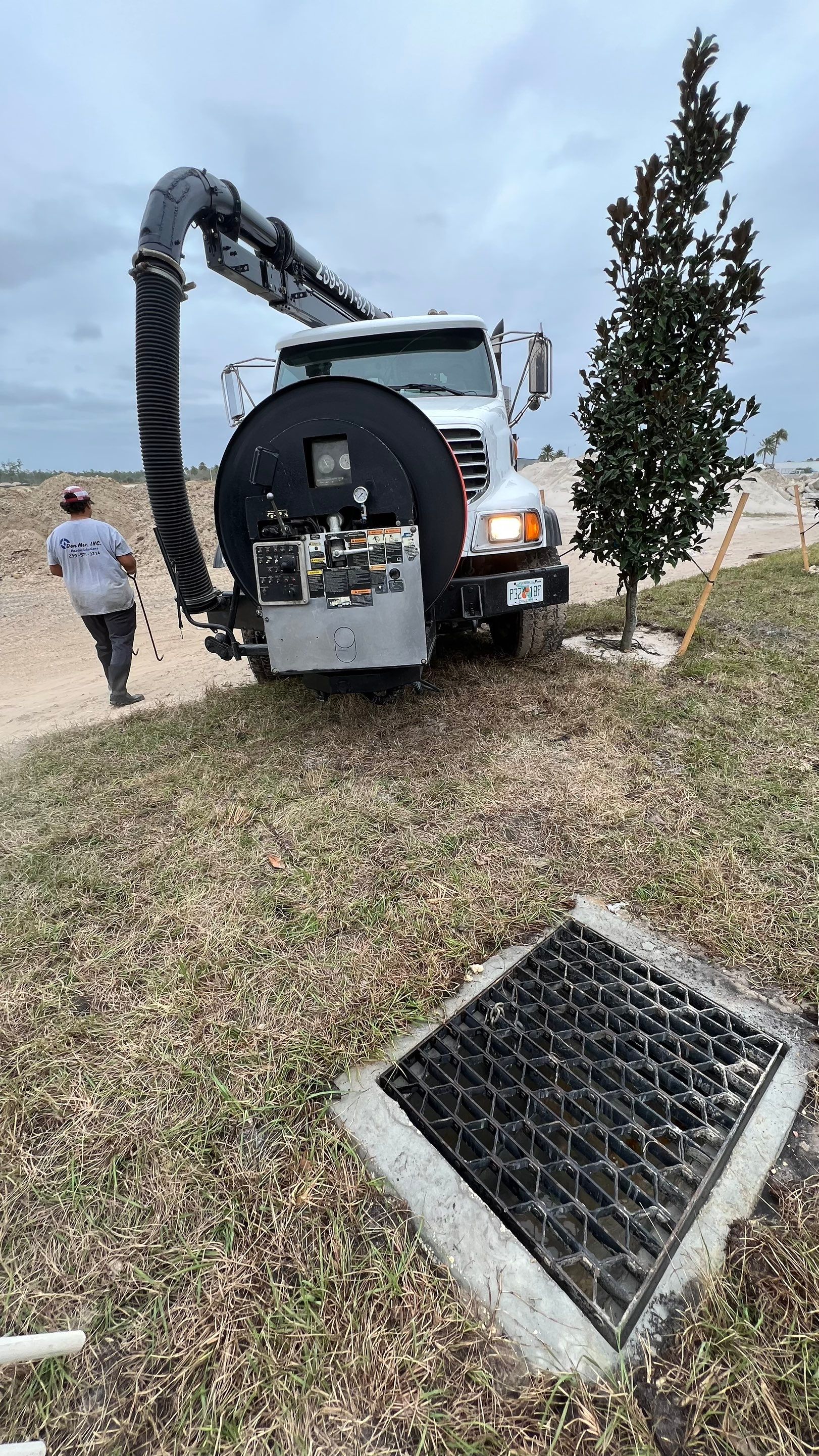 New Construction Storm Drain System Cleaning by APS Power & Water