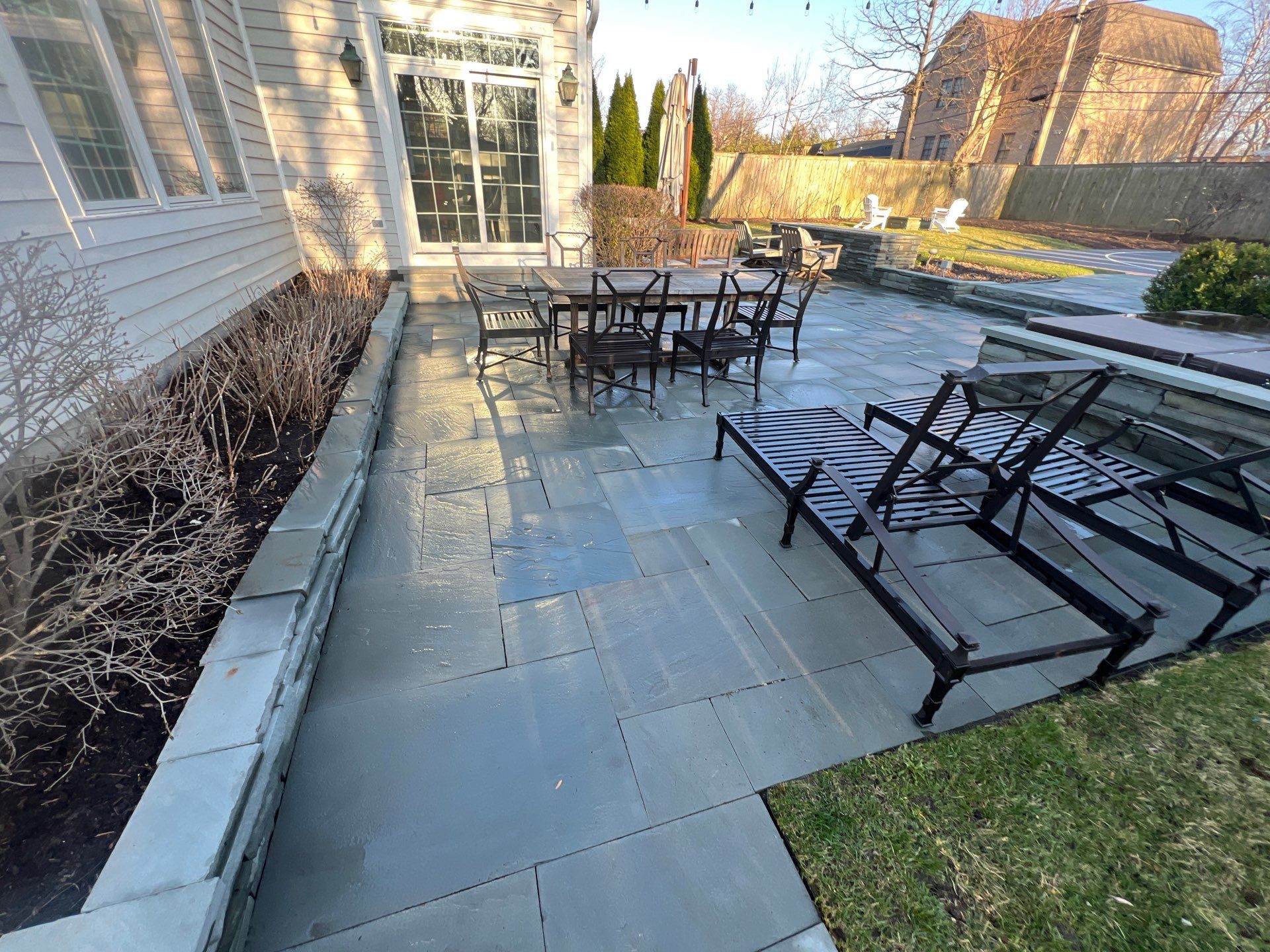 bluestone using Algaecide, soft wash soap by Northern Power Washing LLC.