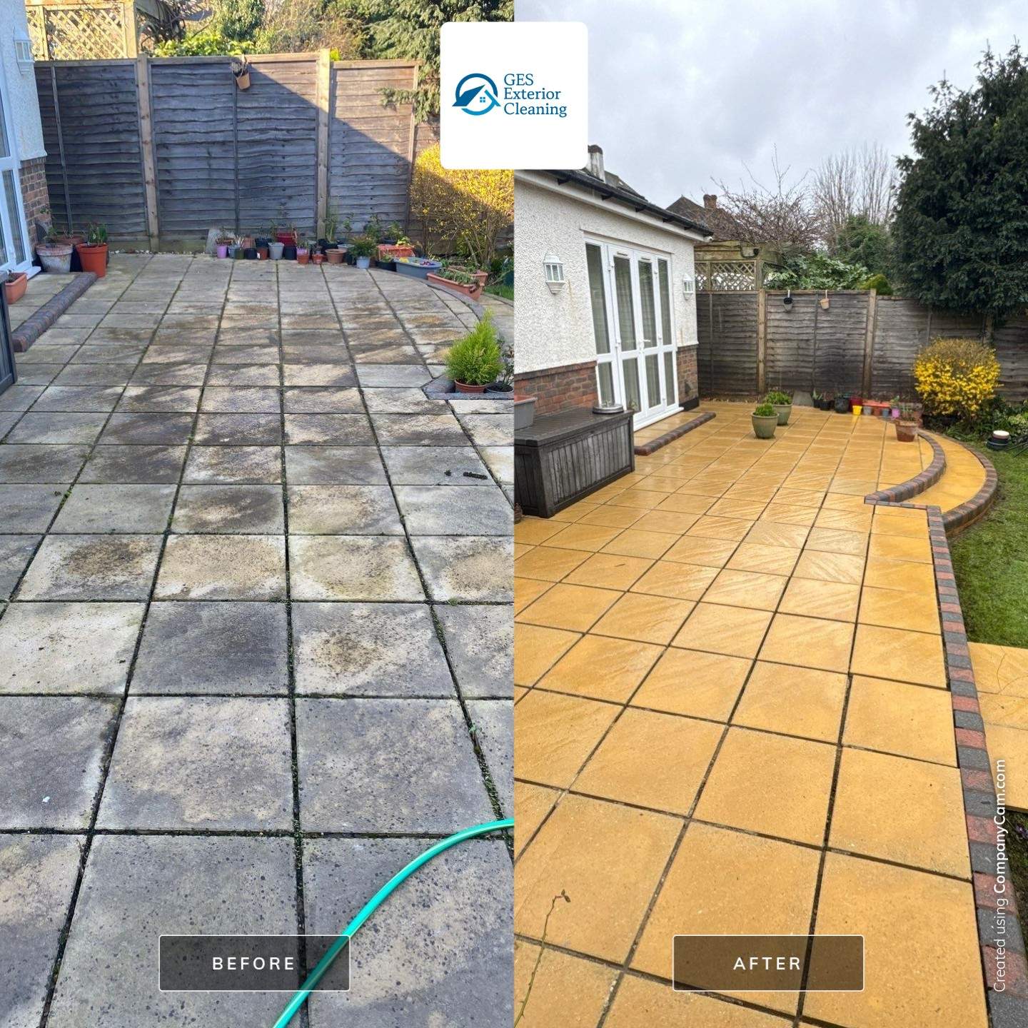 Exterior Clean - Roof - Patio - Driveway using honda 21 ltr/min by Ges Exterior Cleaning ltd