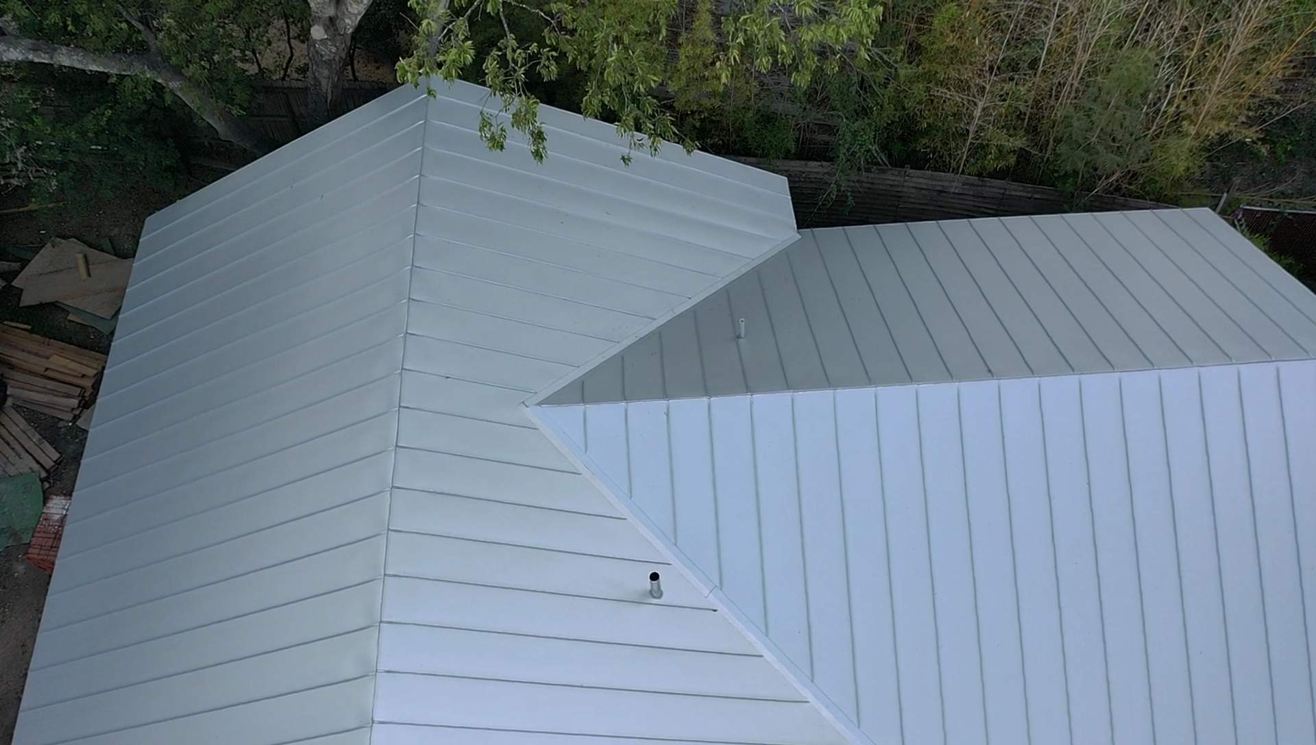 Residential Metal Roof Installation using McElroy Metal by Premier Roofing and Contracting