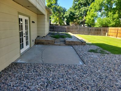 New Concrete Patio and Integrated Retaining Walls in Fort Collins