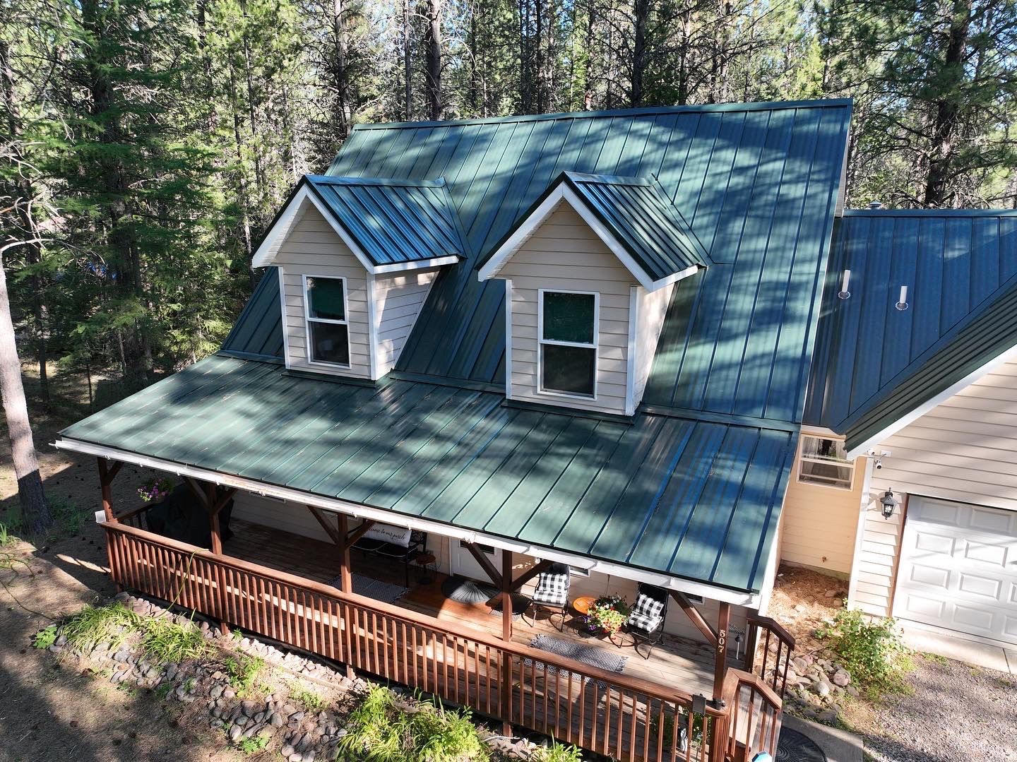 Green Snap Lock Standing Seam  by Montana Roofing Solutions