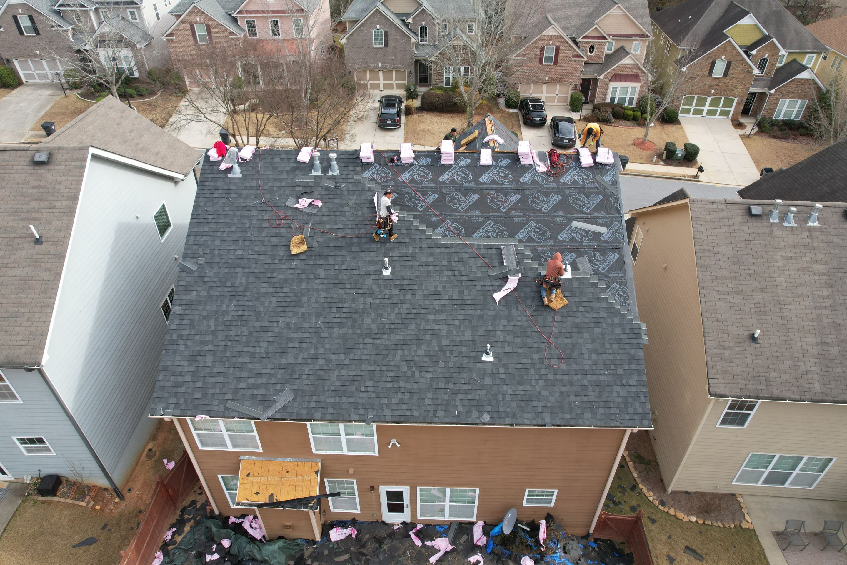 Residential Roofing Installation using Owens Corning by Inspector Roofing and Restoration