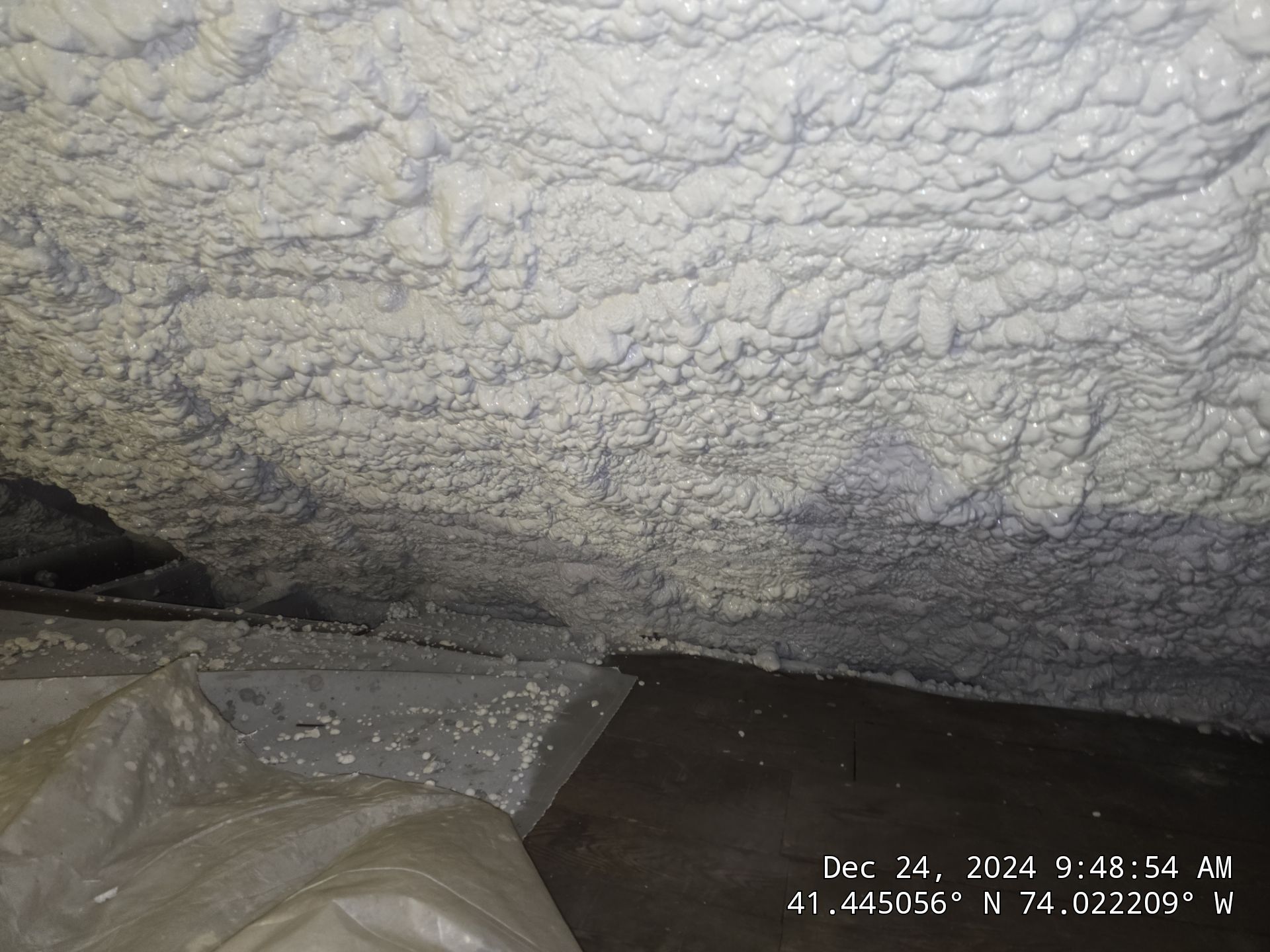 Attic Insulation using open cell spray foam by NYS Foam & Energy