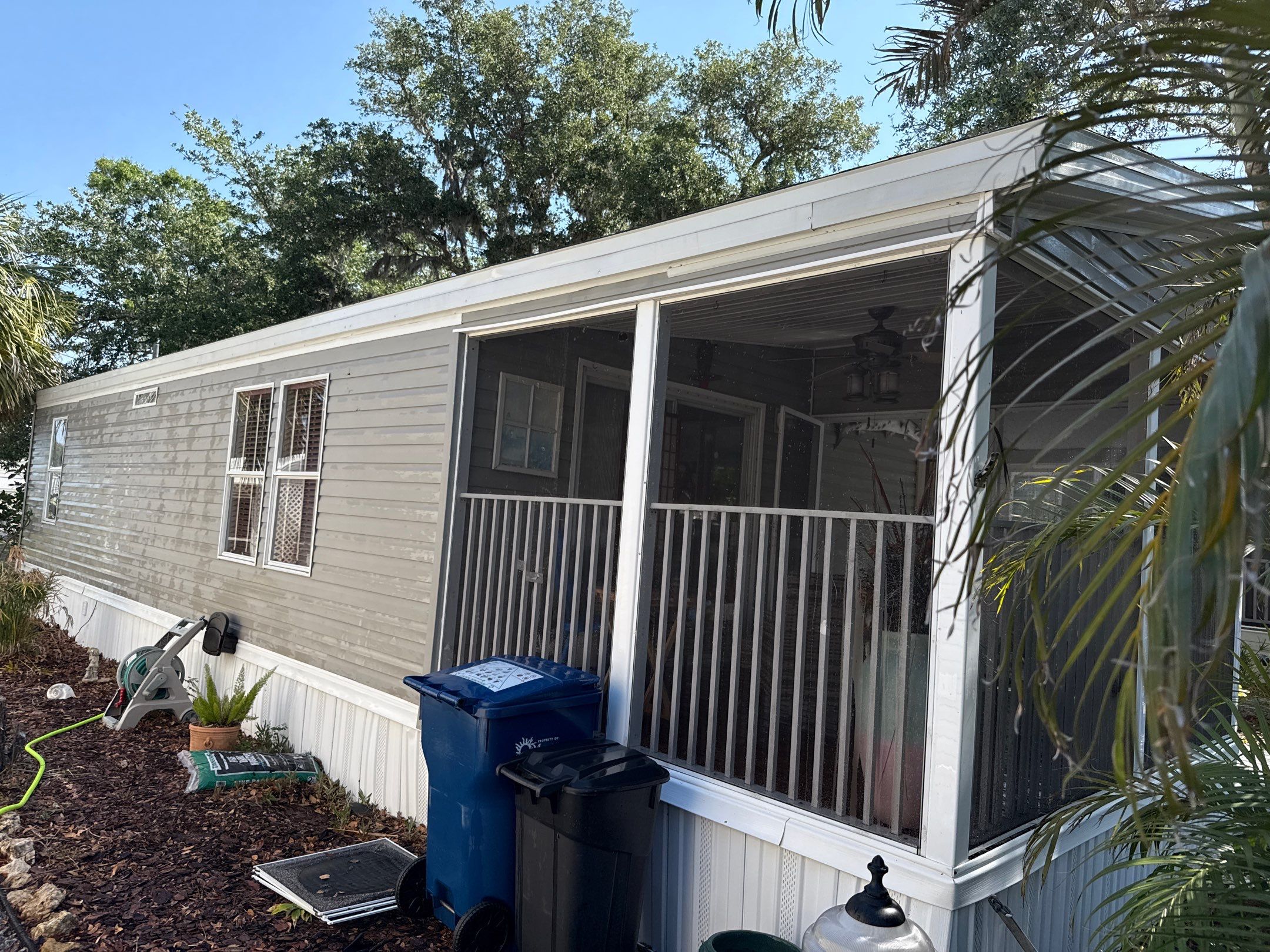 Mobile Home House Wash & Screened Porch Cleaning | Fisherman’s Cove RV Park | Terra Ceia, FL by Sunshine AquaWash